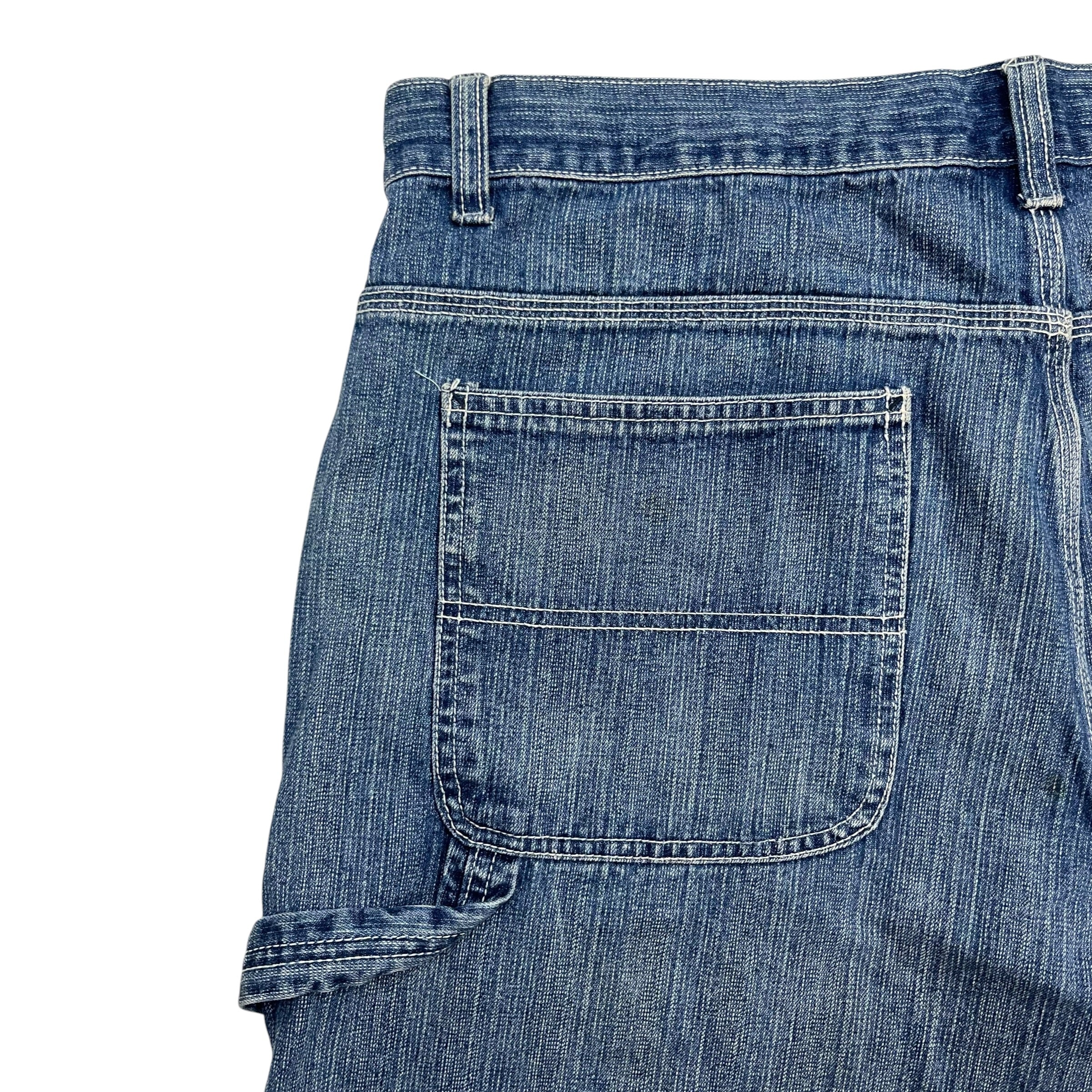 Vintage Urban Star Denim Cargo Shorts Light Wash