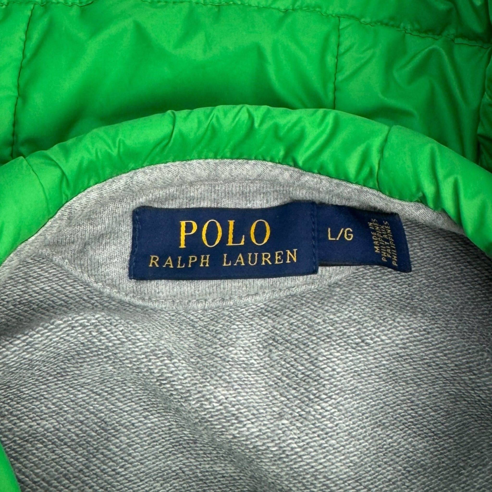 Vintage Polo Ralph Lauren Quilt Lined Zip Hoodie