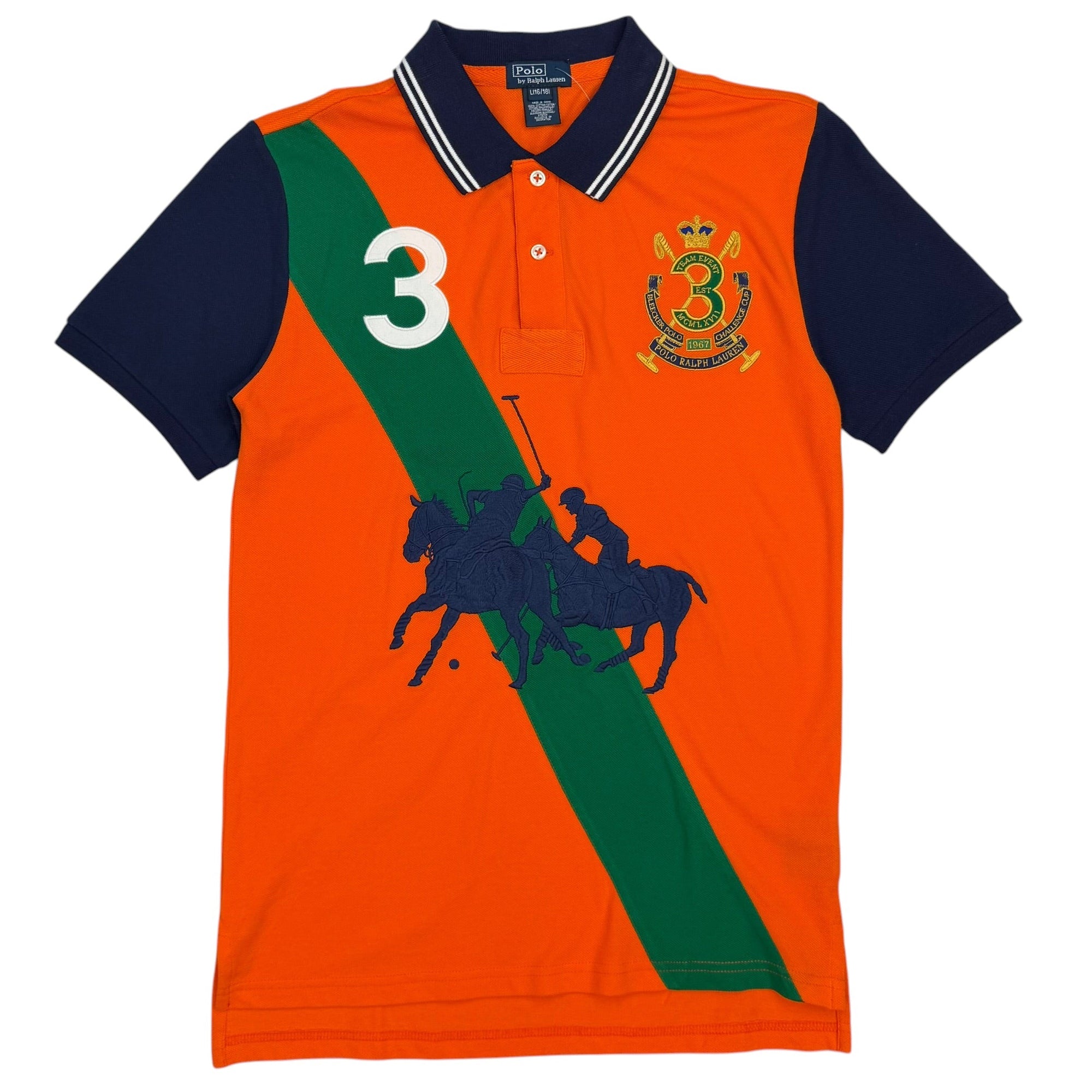 (W) Vintage Polo Ralph Lauren Double Pony Polo Orange