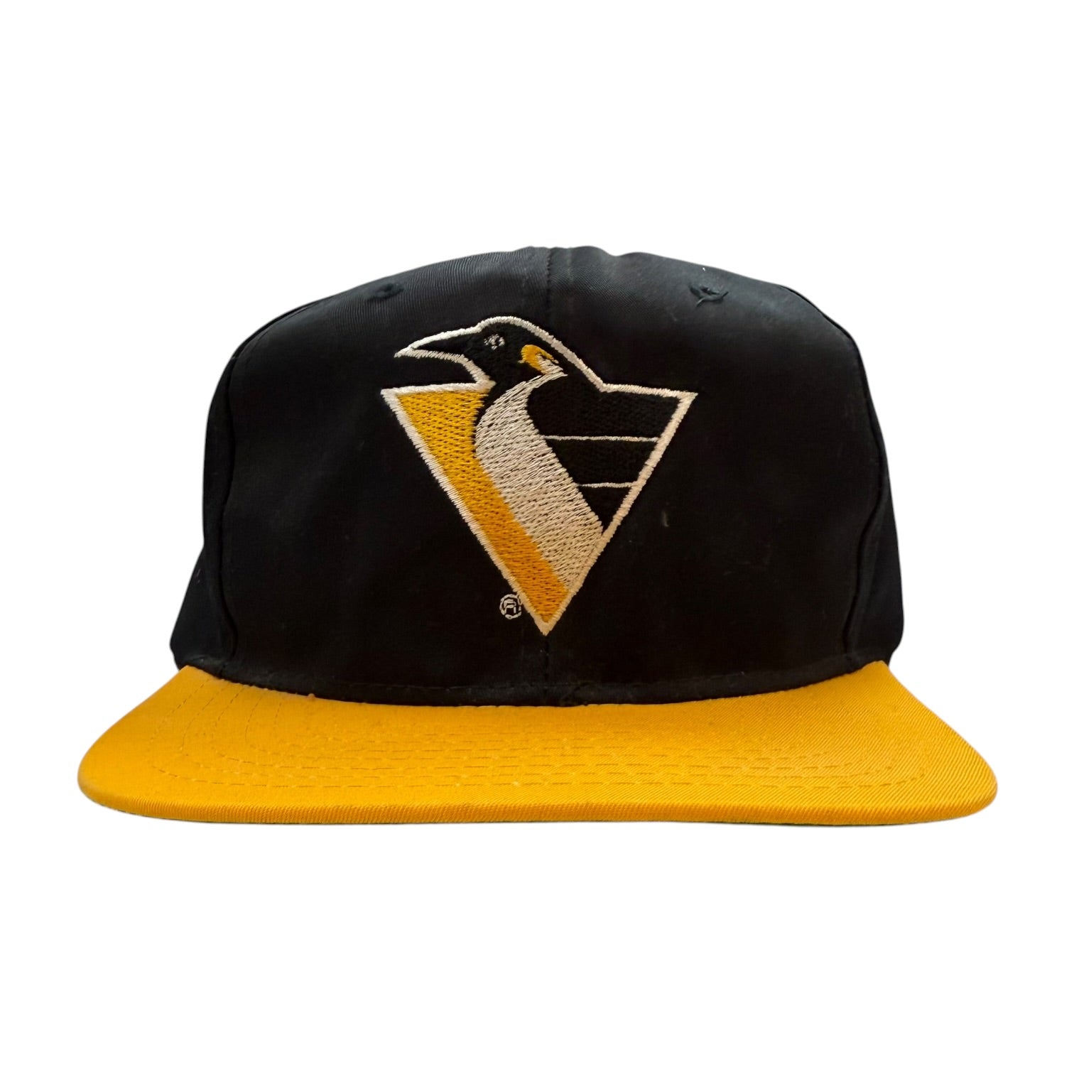 Vintage Pittsburgh Penguins SnapBack Hat Black/Yellow