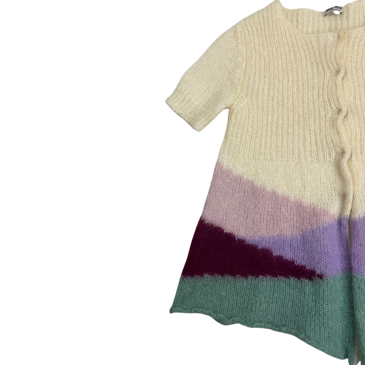 (W) Miu Miu Mohair Cardigan Cream