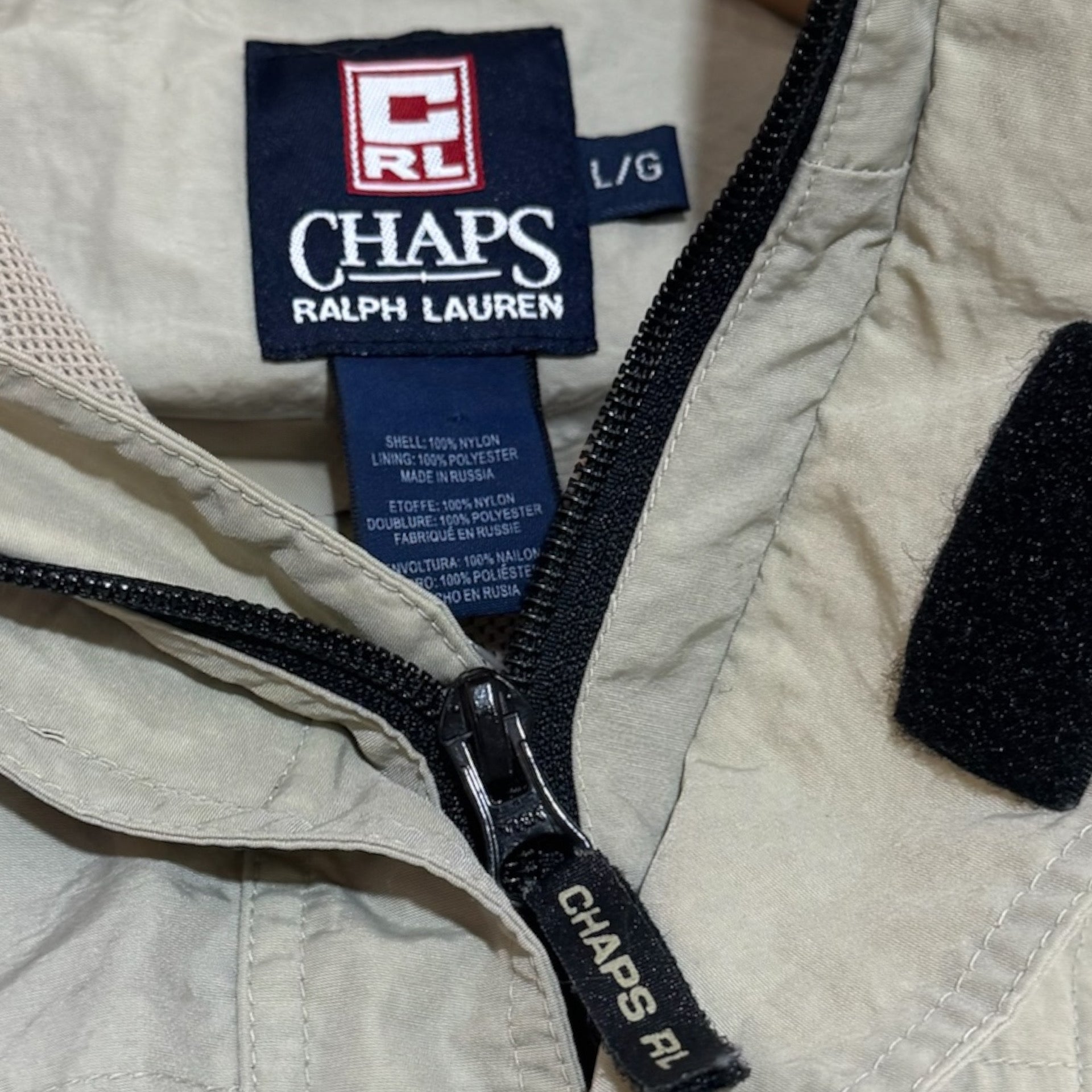 Vintage Chaps Ralph Lauren Anorak Jacket Beige