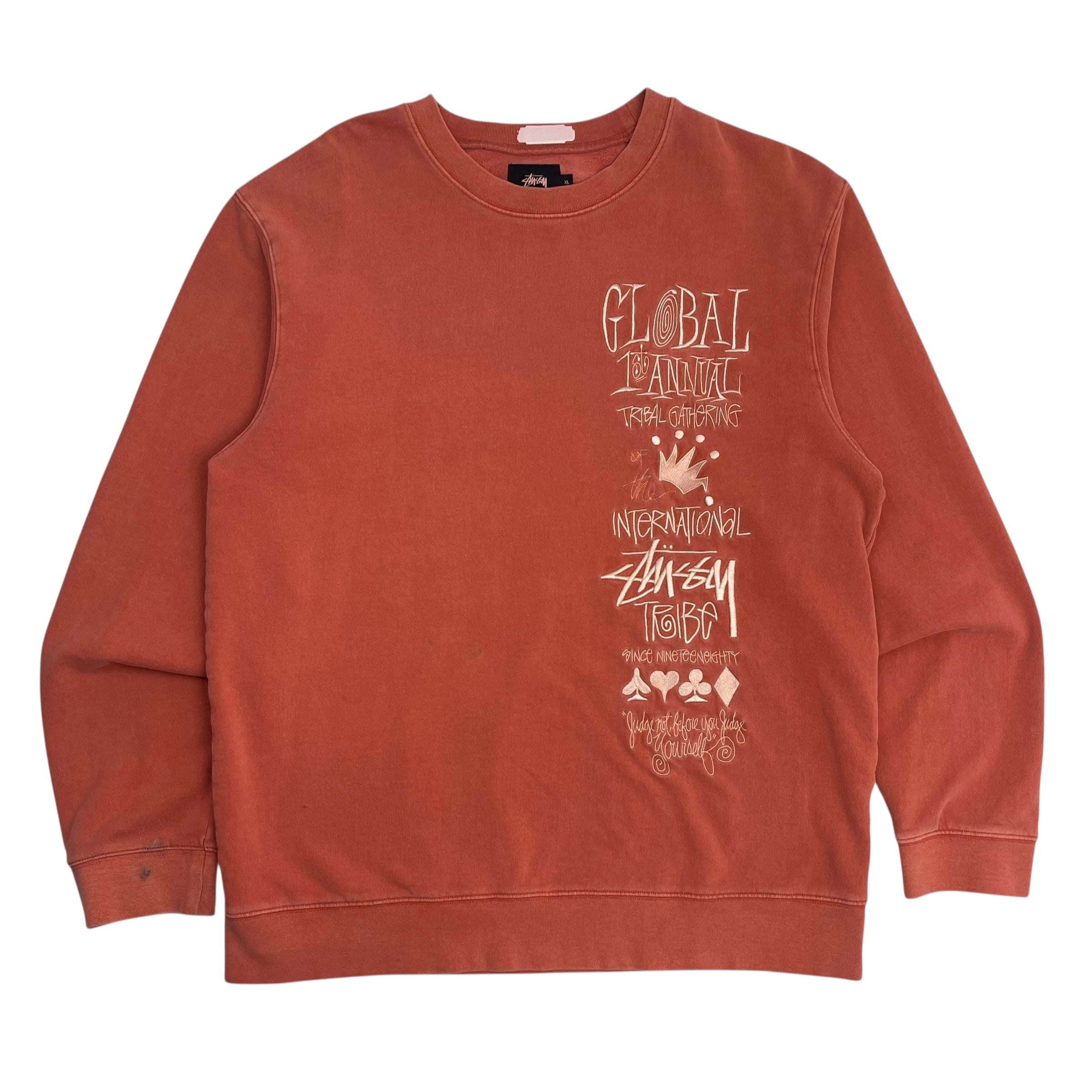 Stussy “First Annual” Embroidered Crewneck