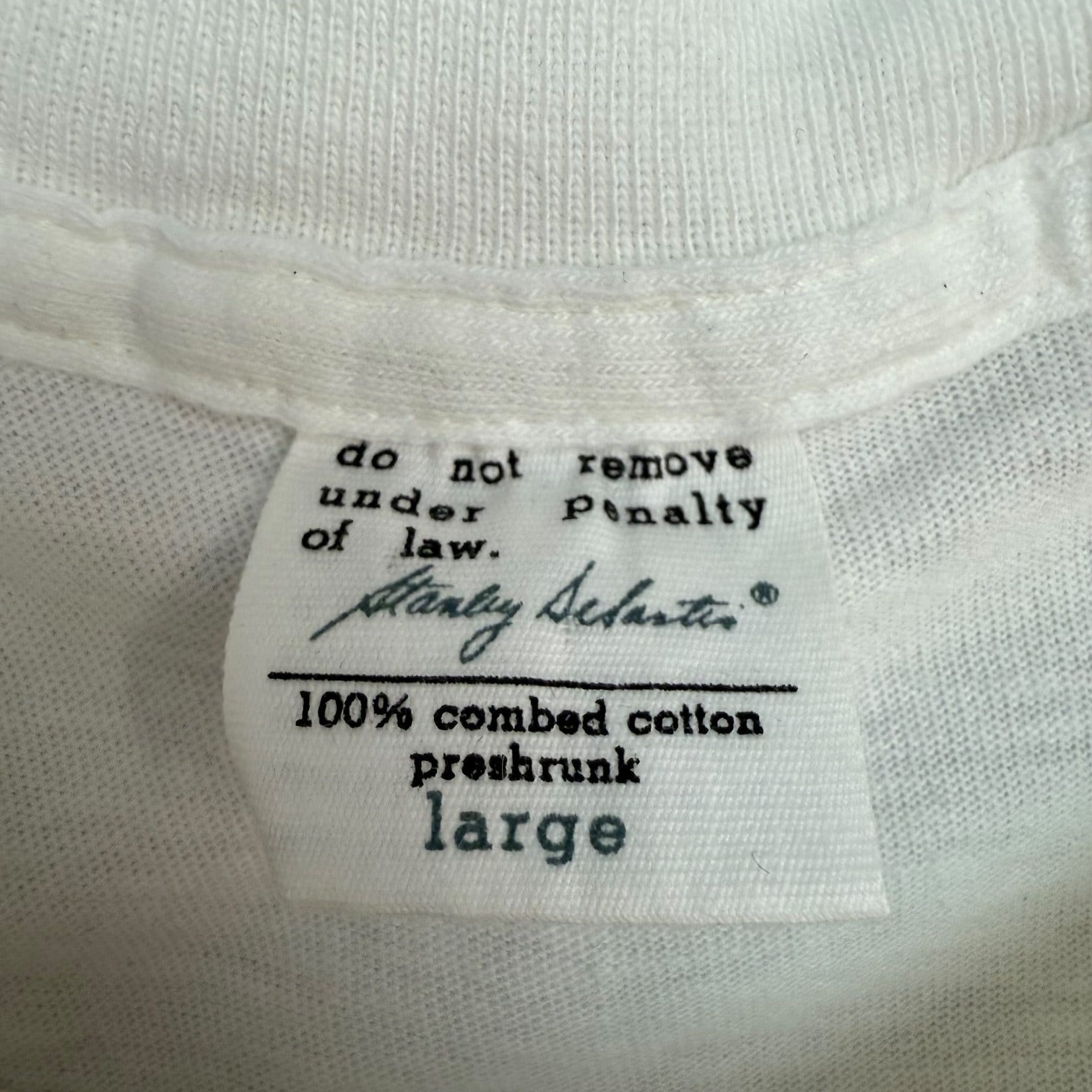 1987 Stanley Desantis Alf Capone Tee White