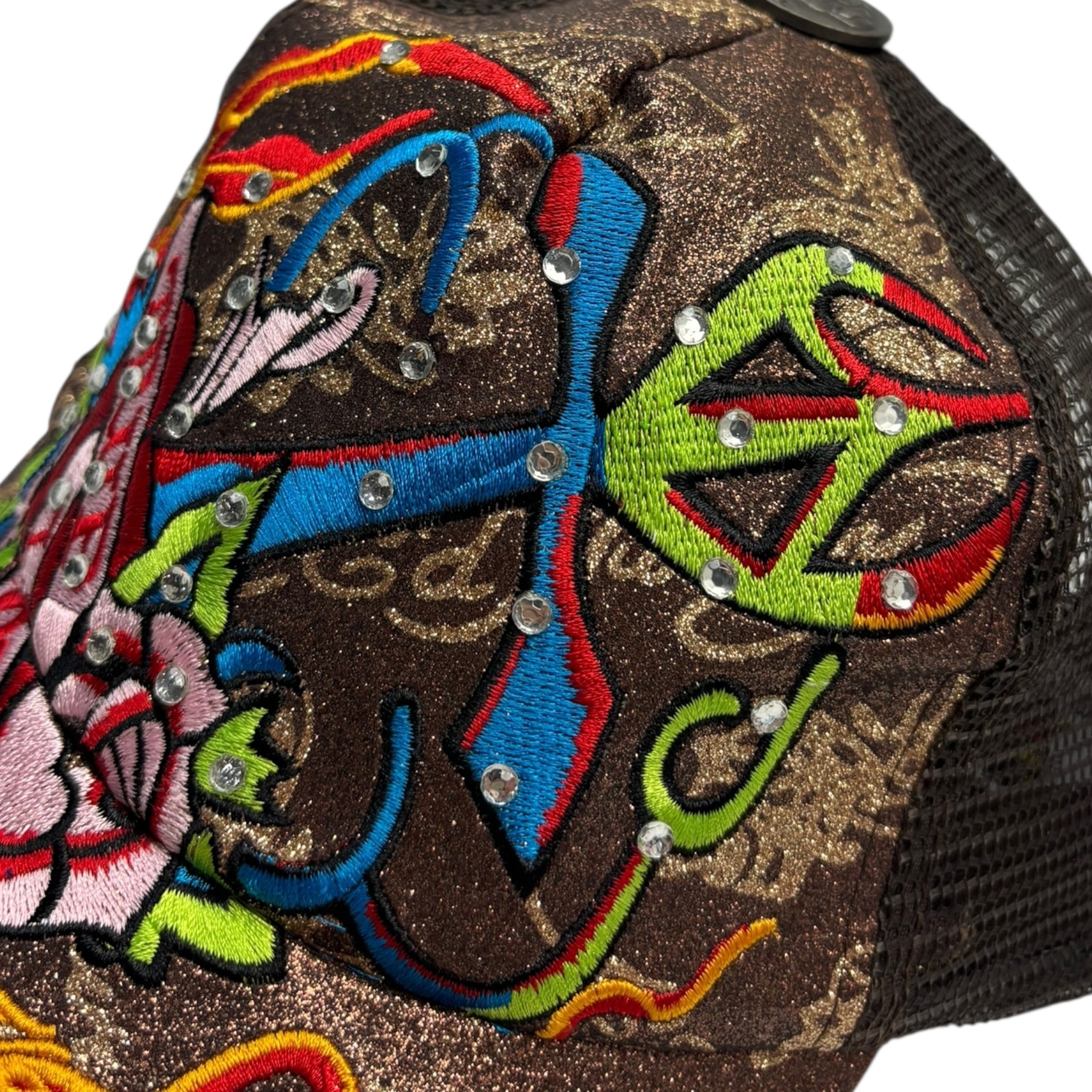 Vintage Y2K Ed Hardy Rhinestone True Love Hat