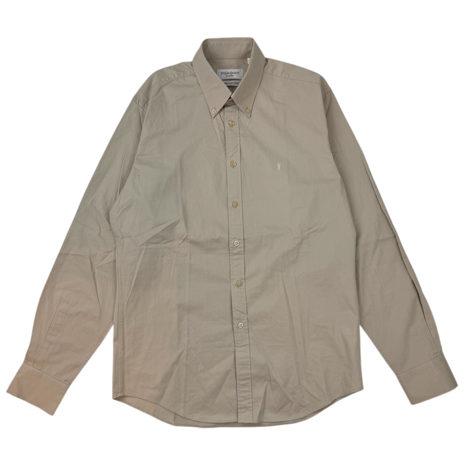 Vintage YSL Button Up Shirt Beige