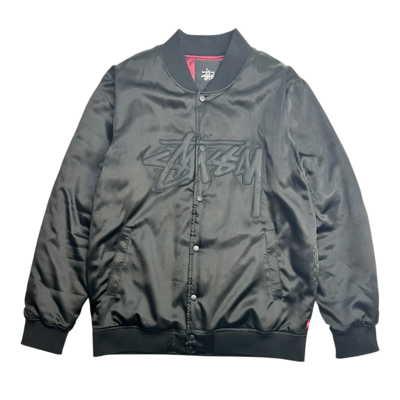 Stussy Satin Bomber Jacket Black