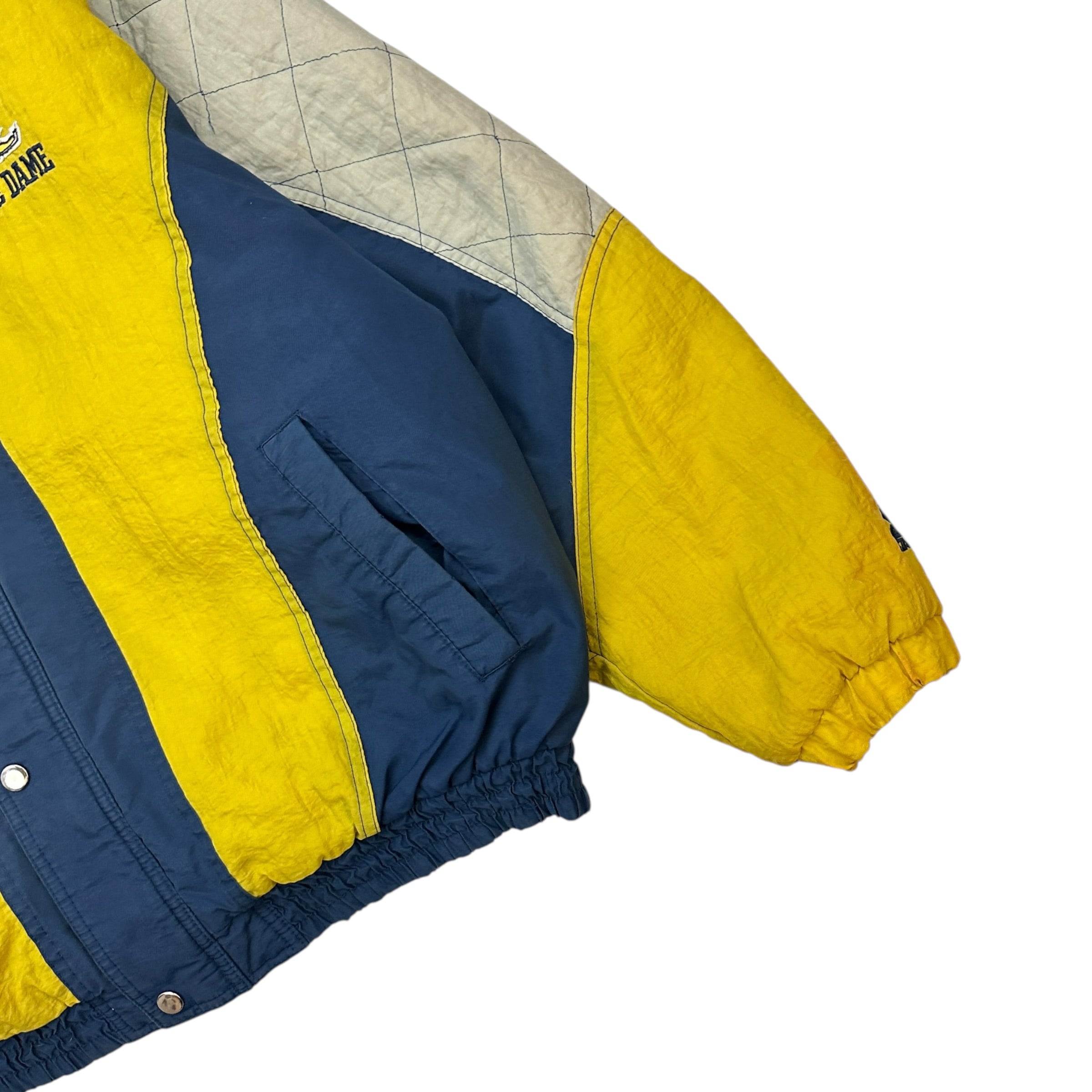 Vintage Starter Notre Dame Insulated Jacket Yellow/Blue