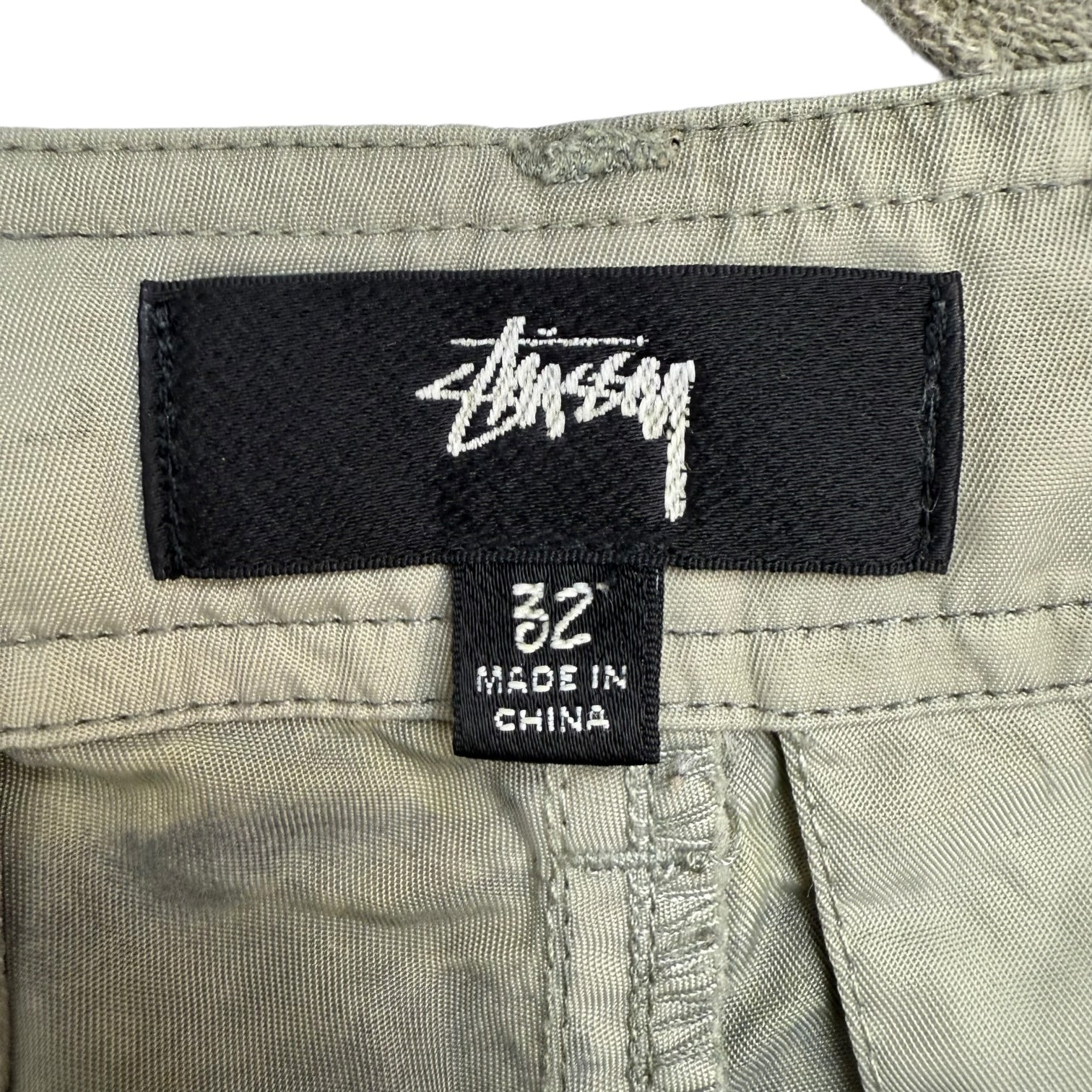 Stussy Dyed Nylon Surplus Cargo Pants Green