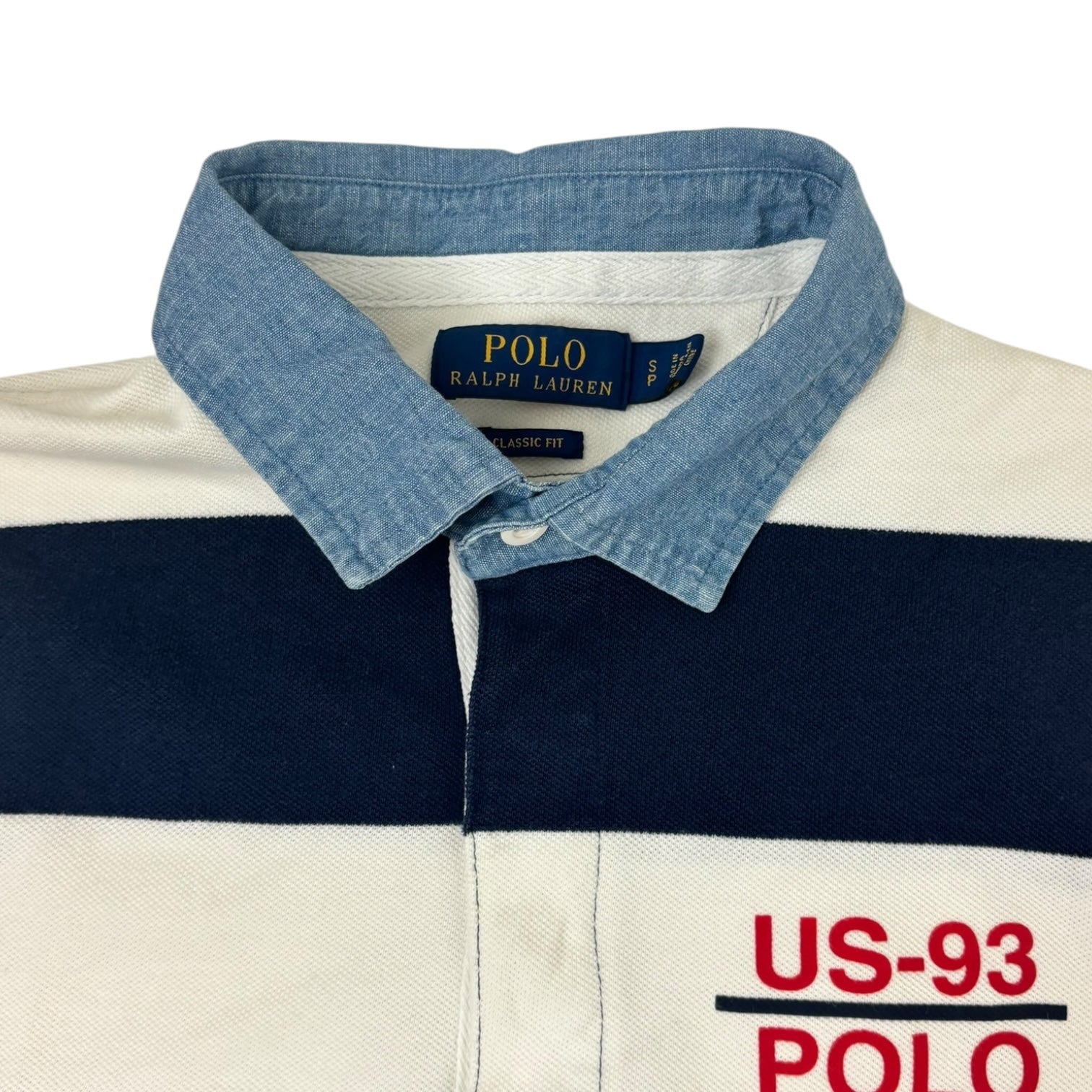 Polo Ralph Lauren CP RL-93 Nautical Striped Polo T-Shirt White
