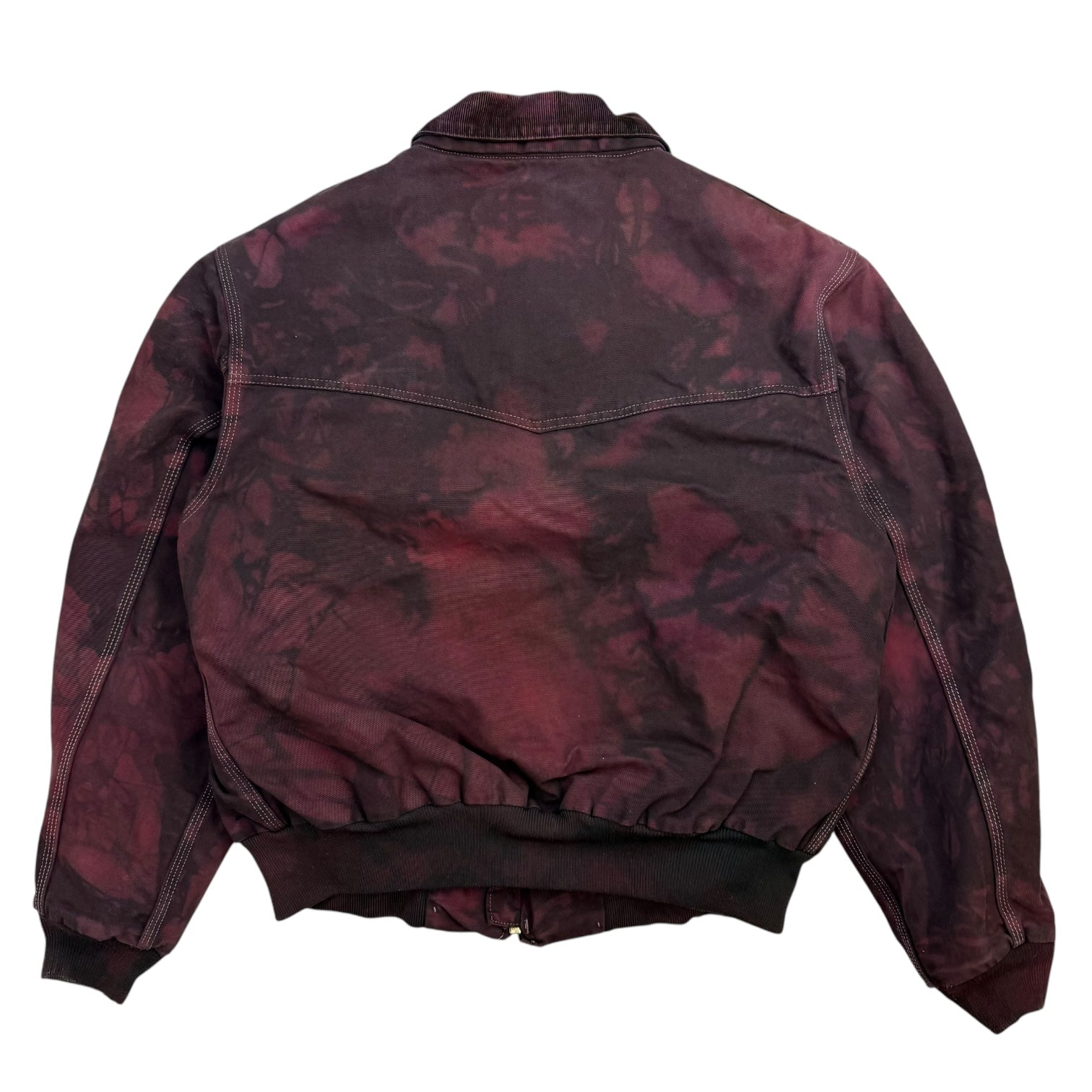 Vintage Carhartt Santa Fe Jacket Tie Dye Maroon