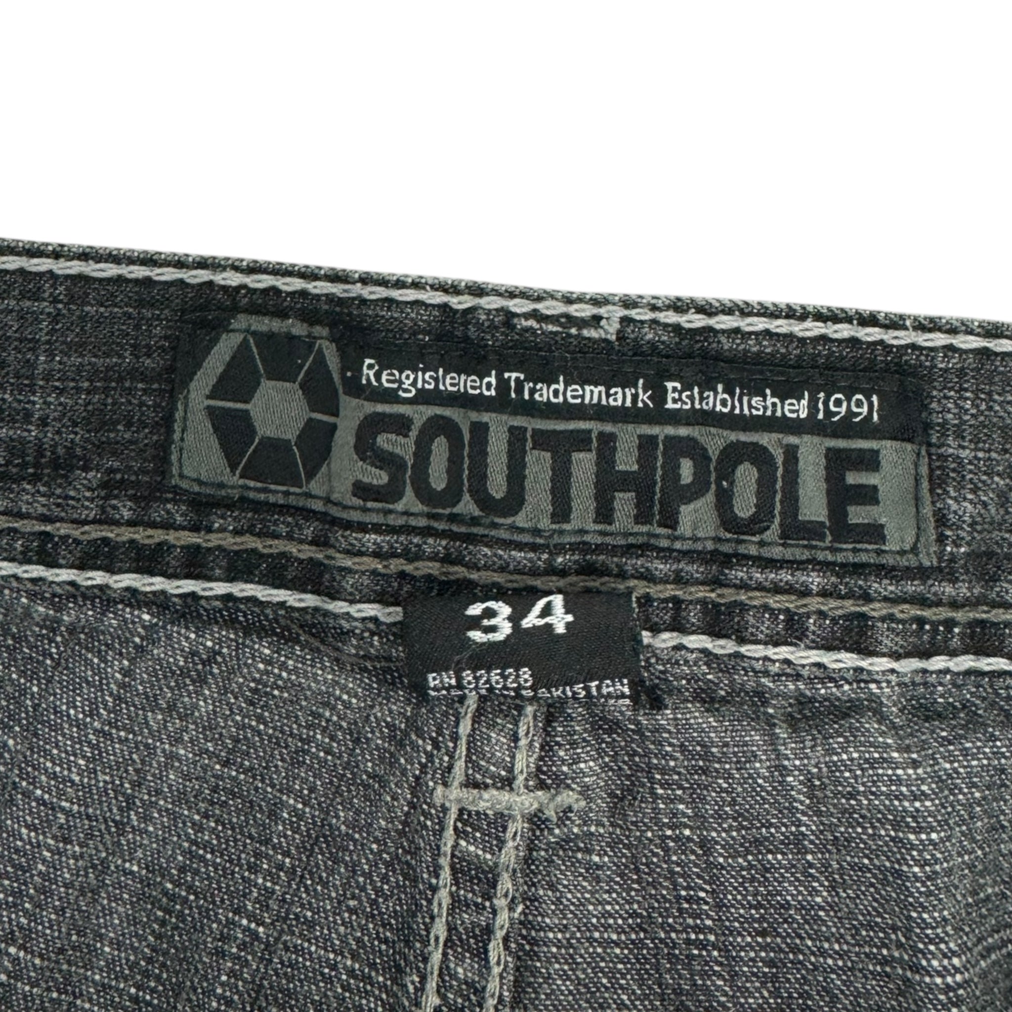 Y2K South Pole Wide Leg Grey Wash Jeans