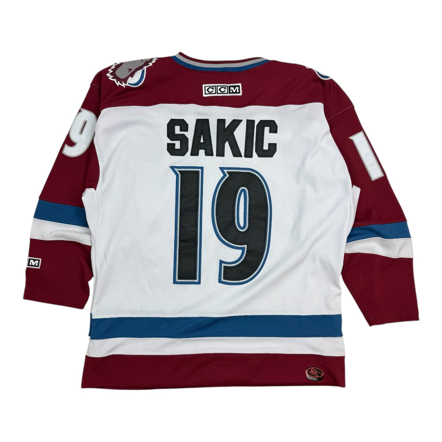 Vintage CCM Colorado Avalanche Joe Sakic Away Jersey White