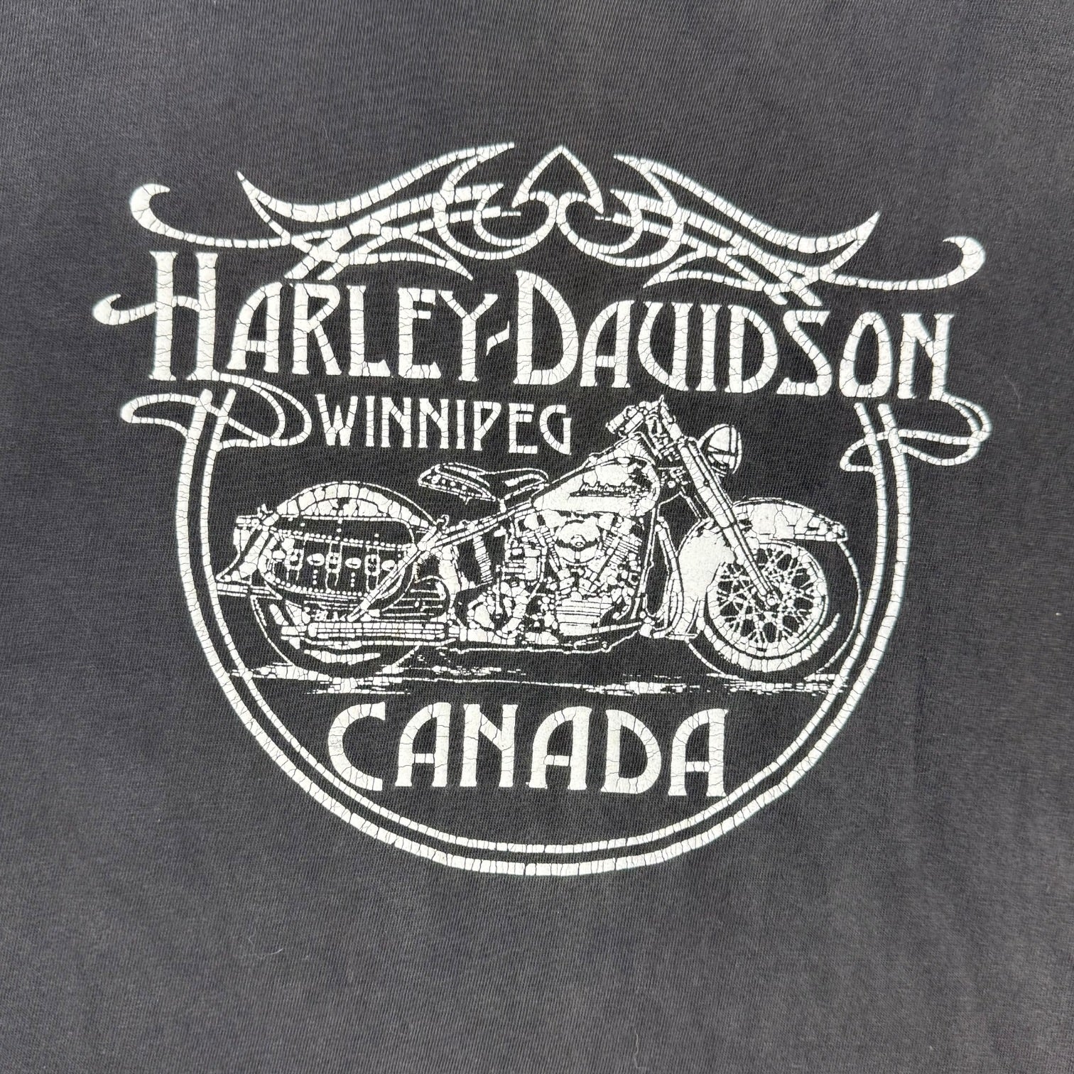 Vintage Harley Davidson Of Winnipeg Tee Black