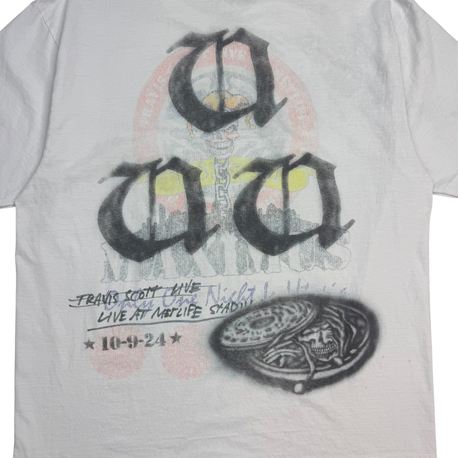 Travis Scott Live At MetLife Tee White