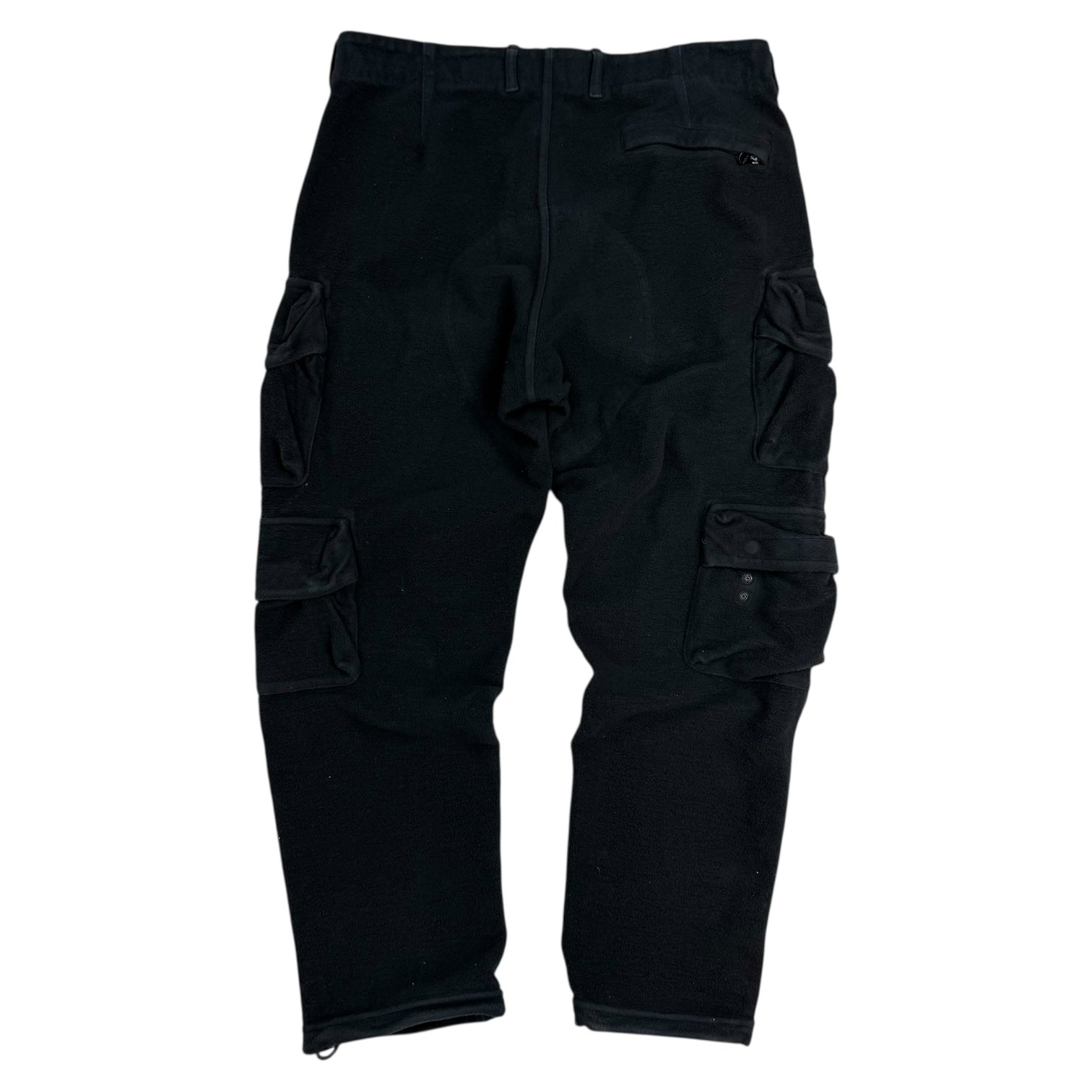 Stone Island Cotton Fleece Cargo Sweatpants Black