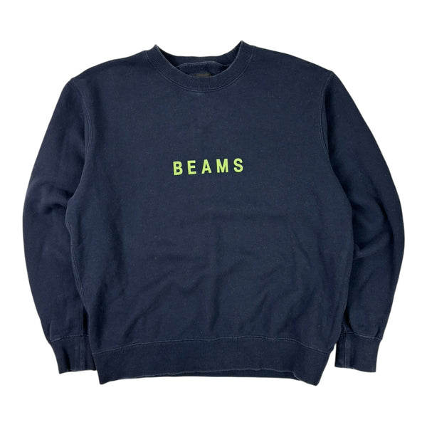 Beams Logo Crewneck Navy