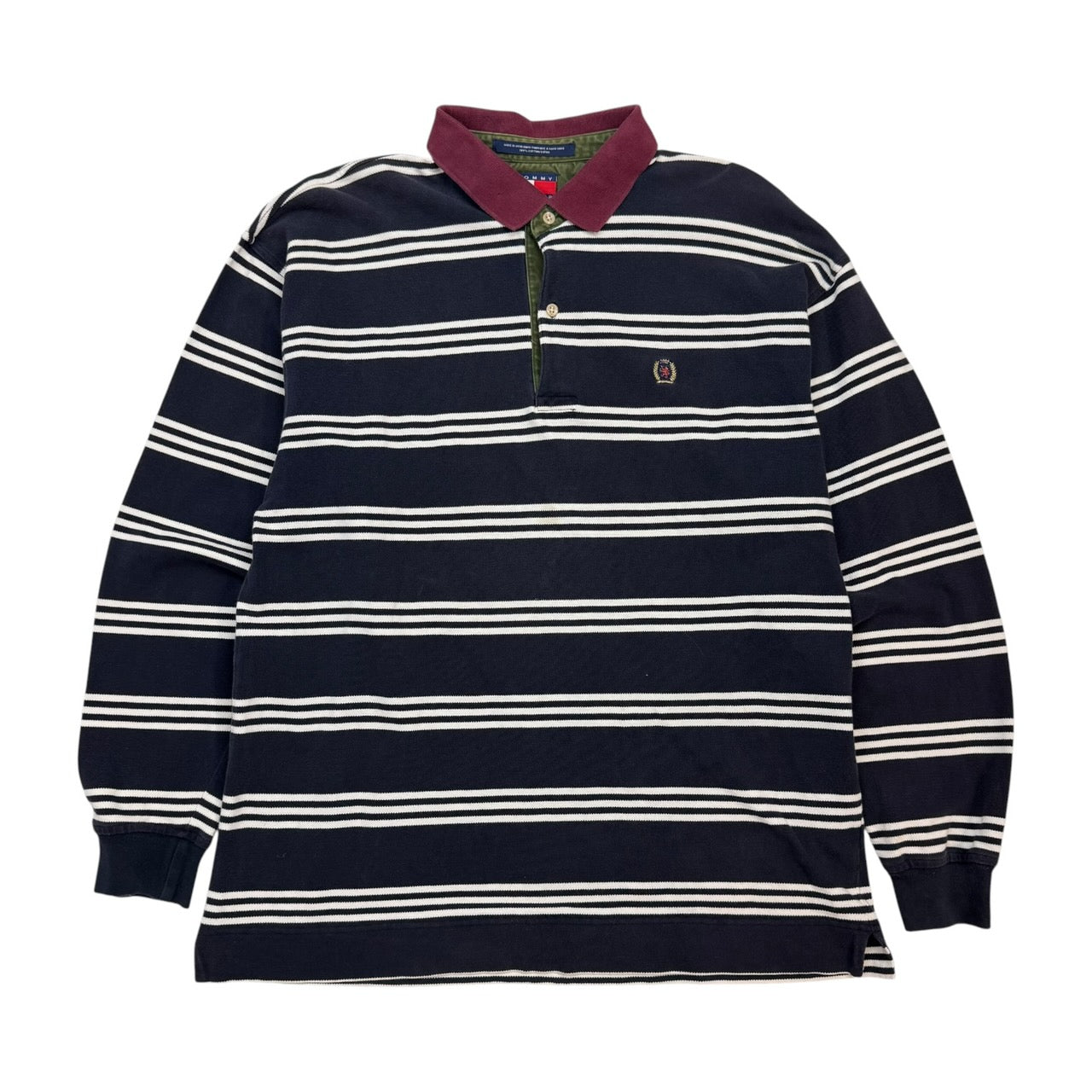 Vintage Tommy Hilfiger Striped Long Sleeve Navy
