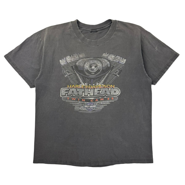 1998 Harley Davidson Fargo North Dakota T-Shirt Faded Black