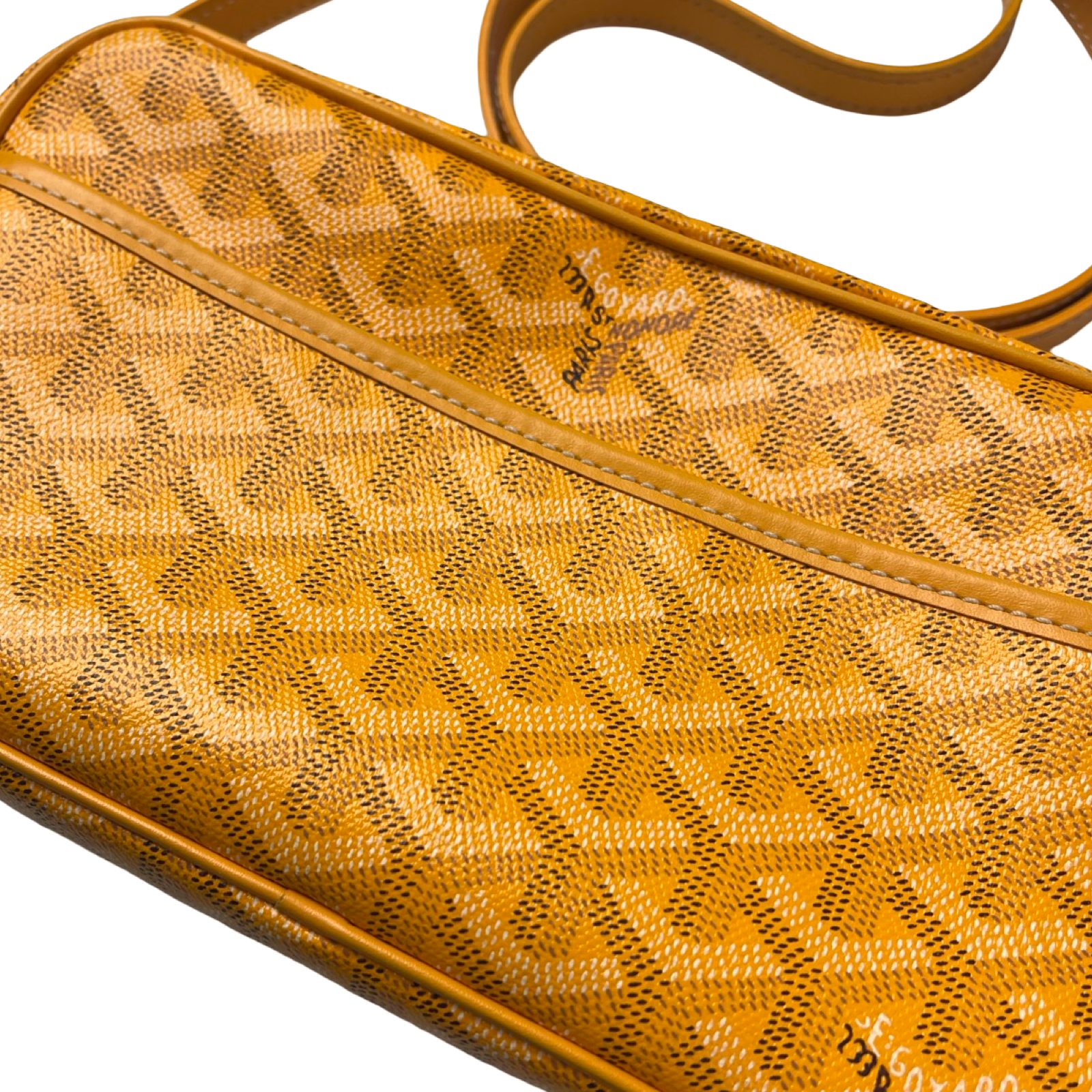 Goyard Cap Vert Crossbody Goyardine Yellow