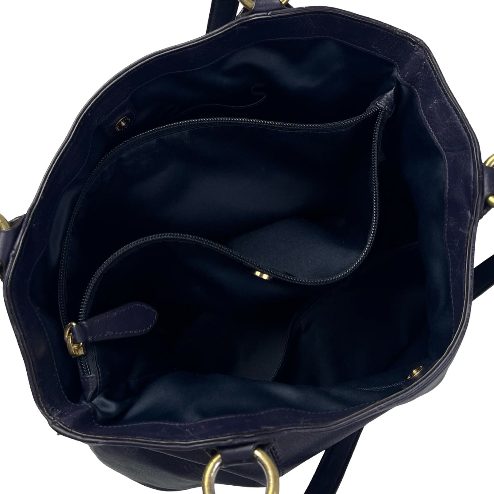(W) Y2K Coach Campbell Belle Caryall Tote Bag Deep Navy