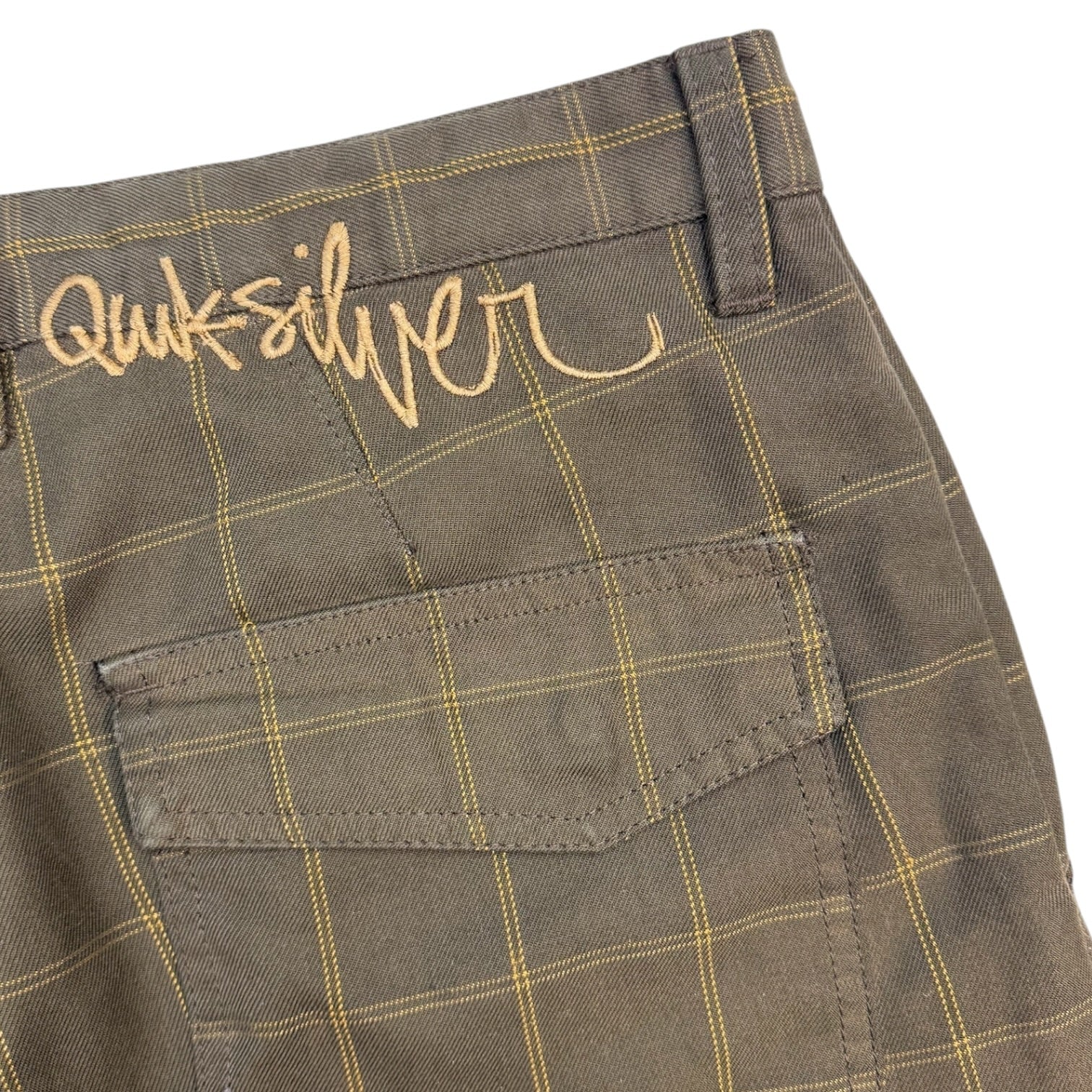 Vintage Y2K Quicksilver Checkered Short Brown