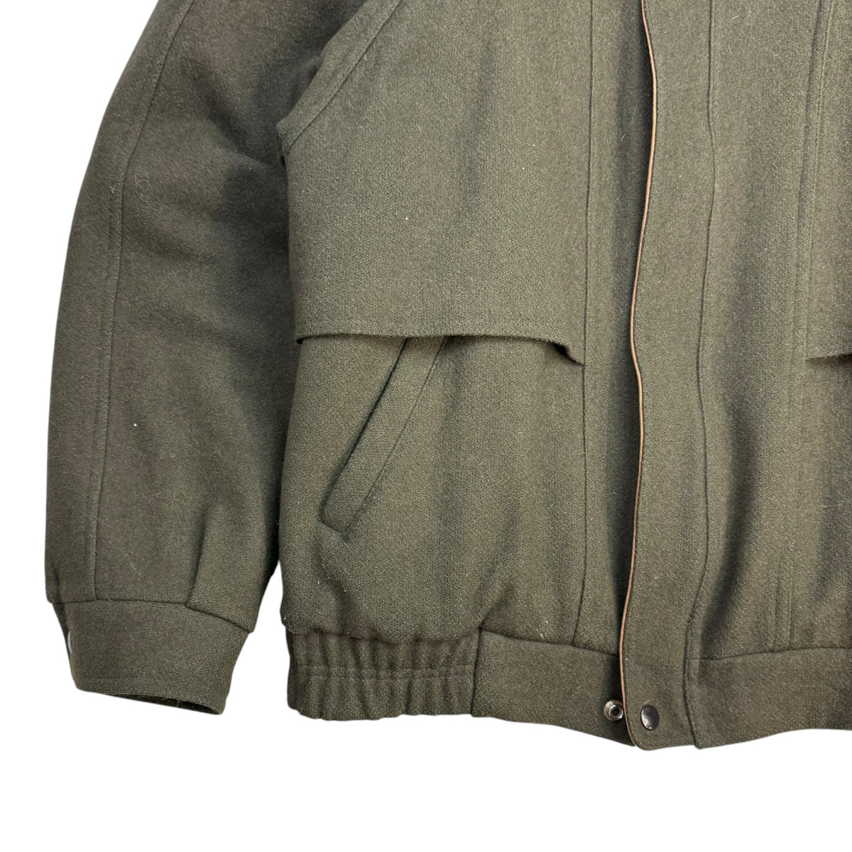 Vintage London Fog Wool Bomber Jacket Green