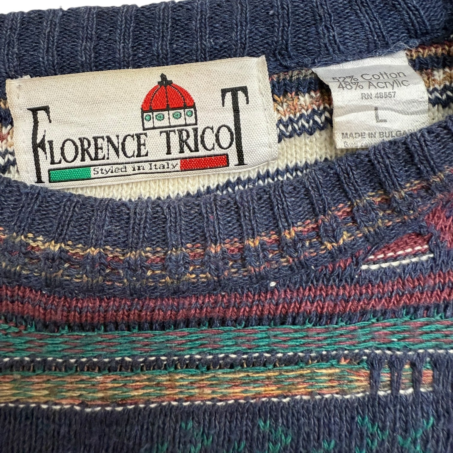 Vintage Florence Tricot Multicolour Stripe Sweater