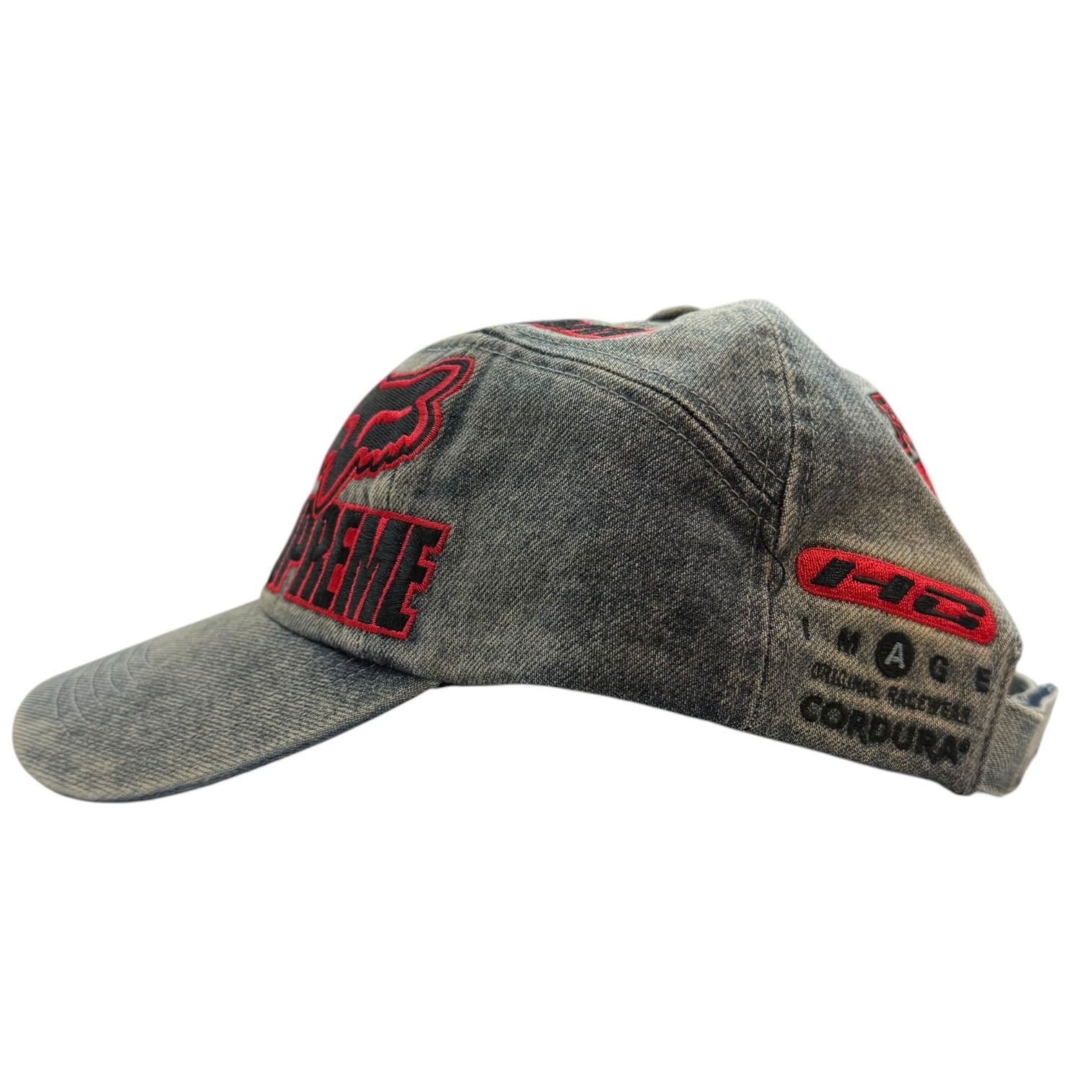 Supreme Fox Racing 6 Panel Hat Denim