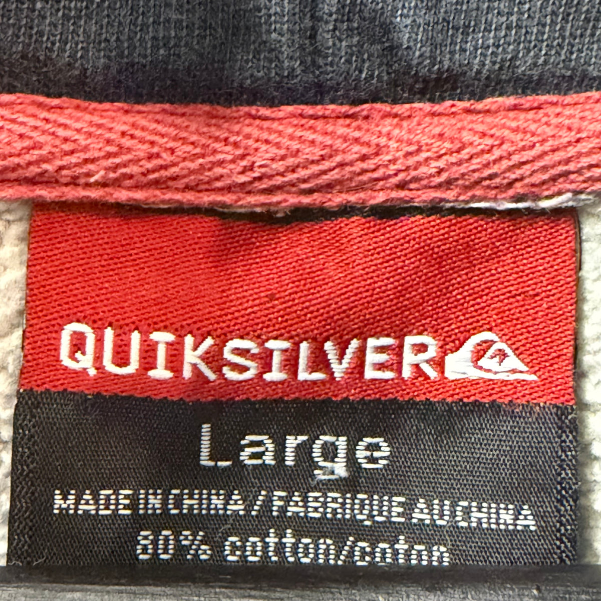 Vintage Quiksilver Embroidered Hoodie Grey