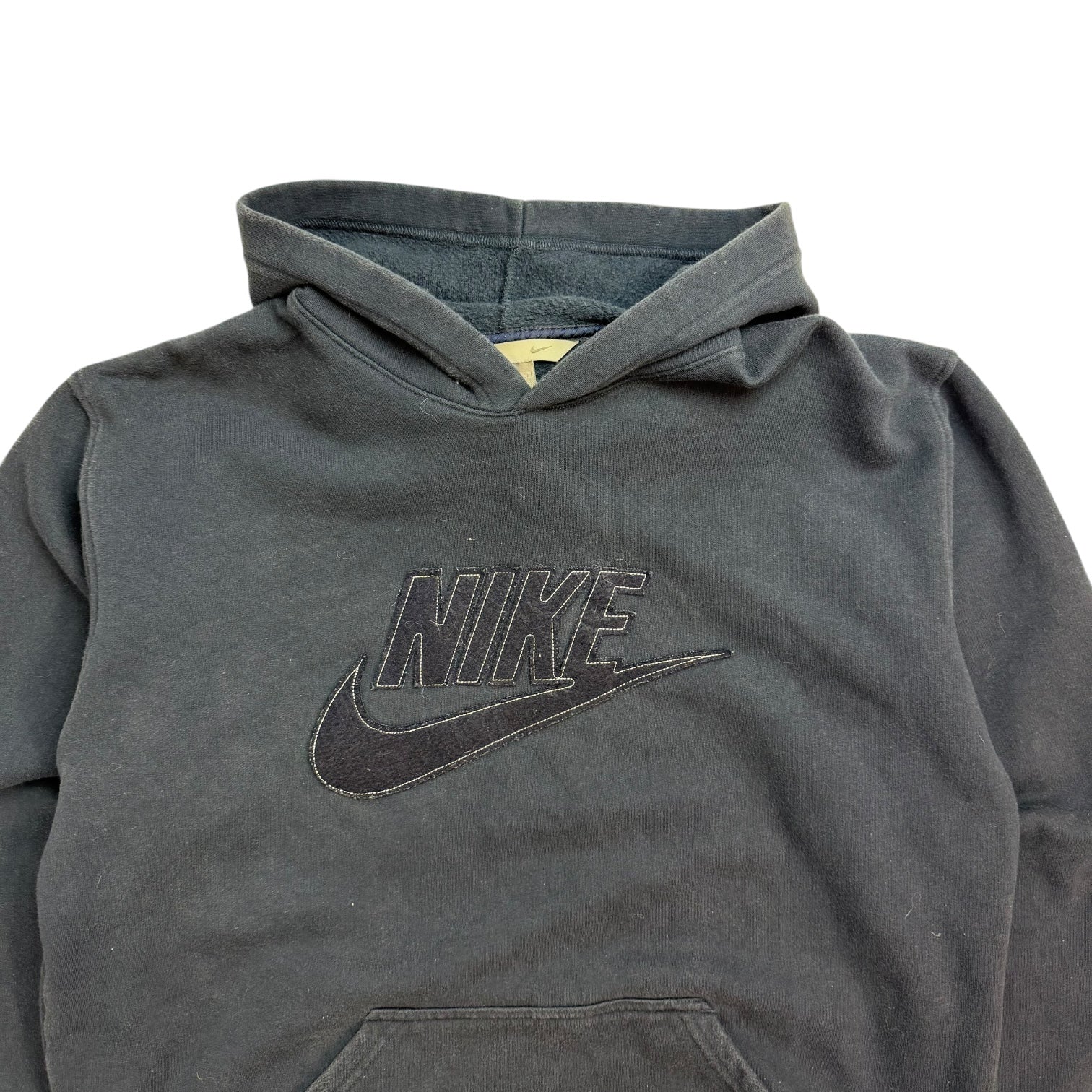 Vintage Nike Centre Logo Hoodie Navy Blue