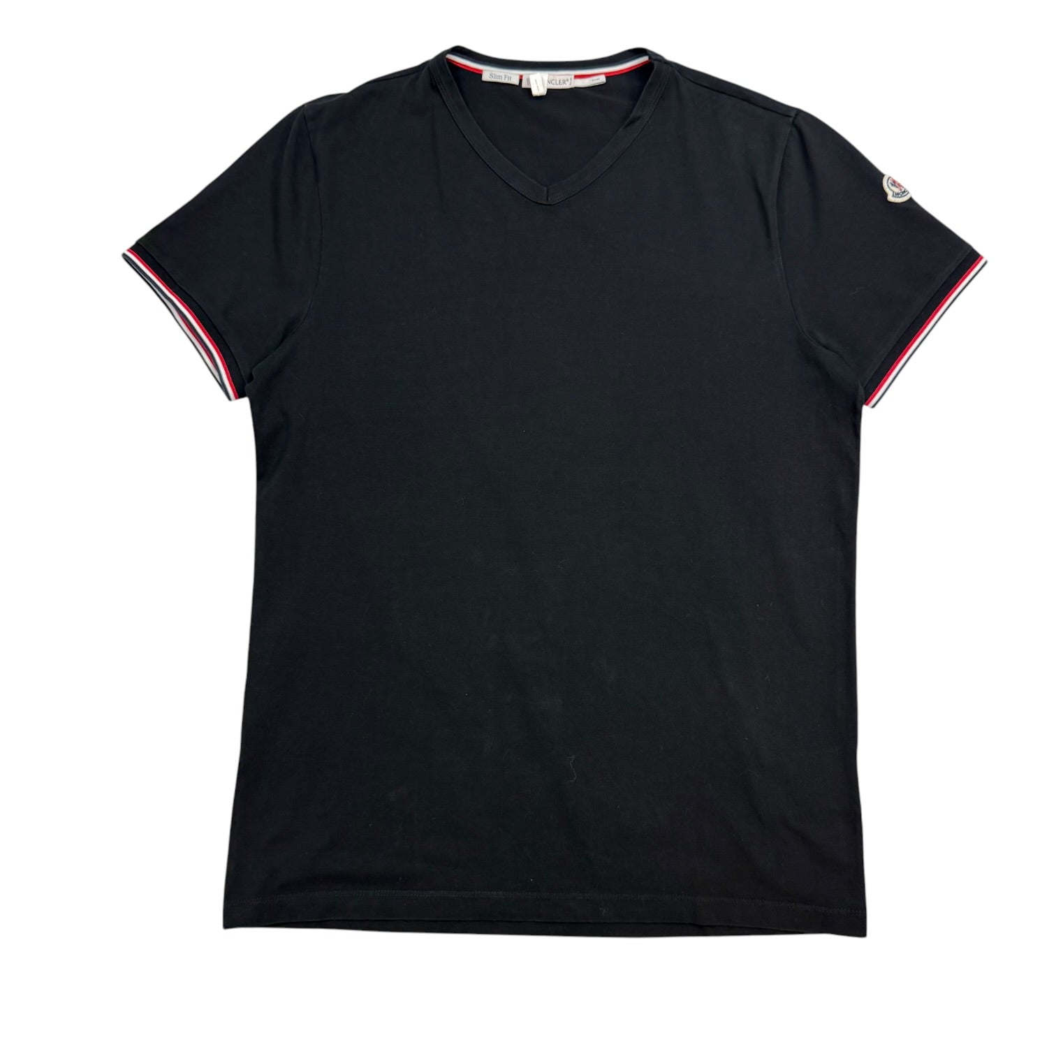 Moncler Maglia Scollo V Neck Tee Black
