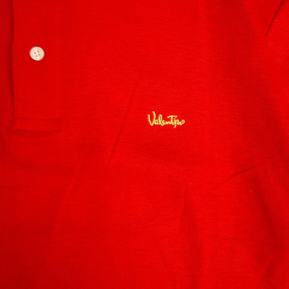 Vintage Valentino Polo Shirt Red