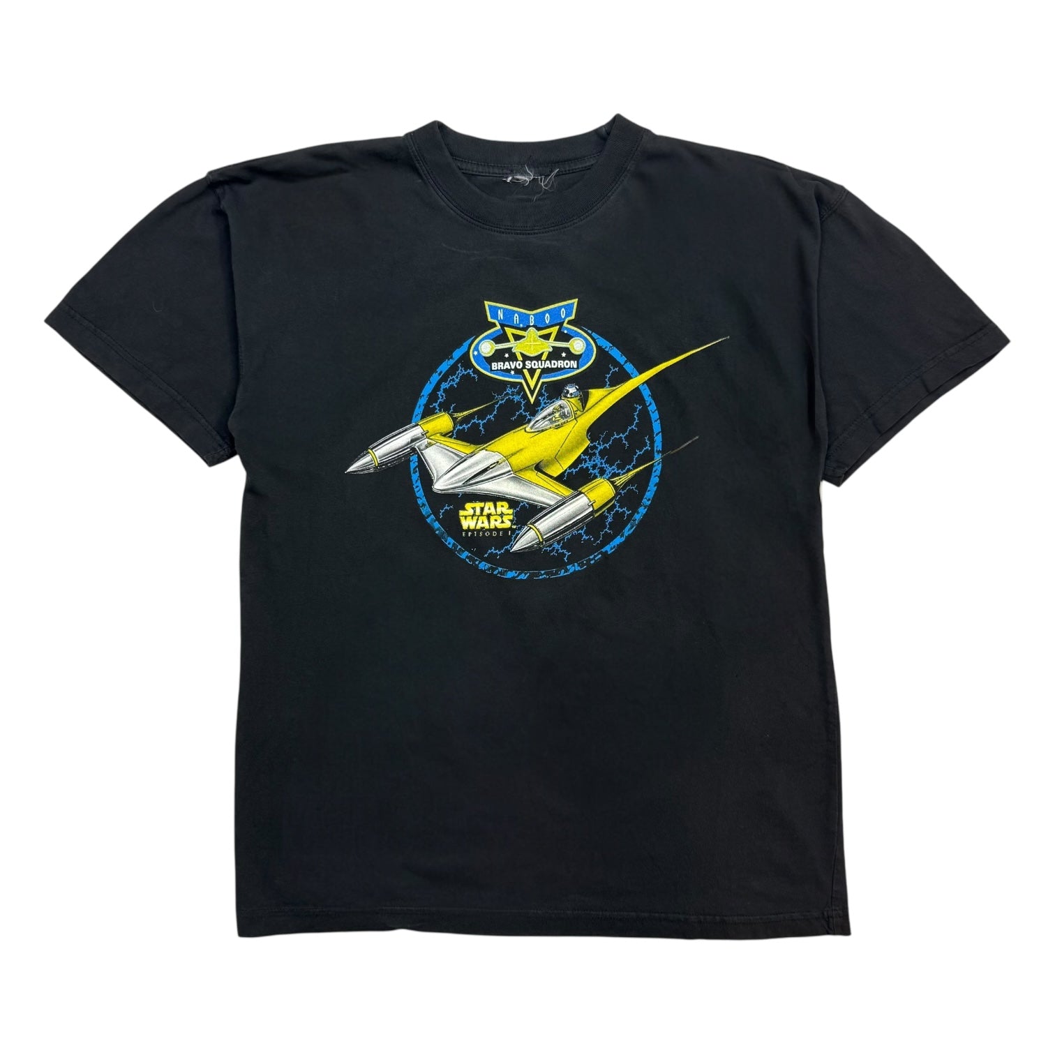 Vintage Star Wars Episode 1 Naboo Bravo Squadron Tee Black