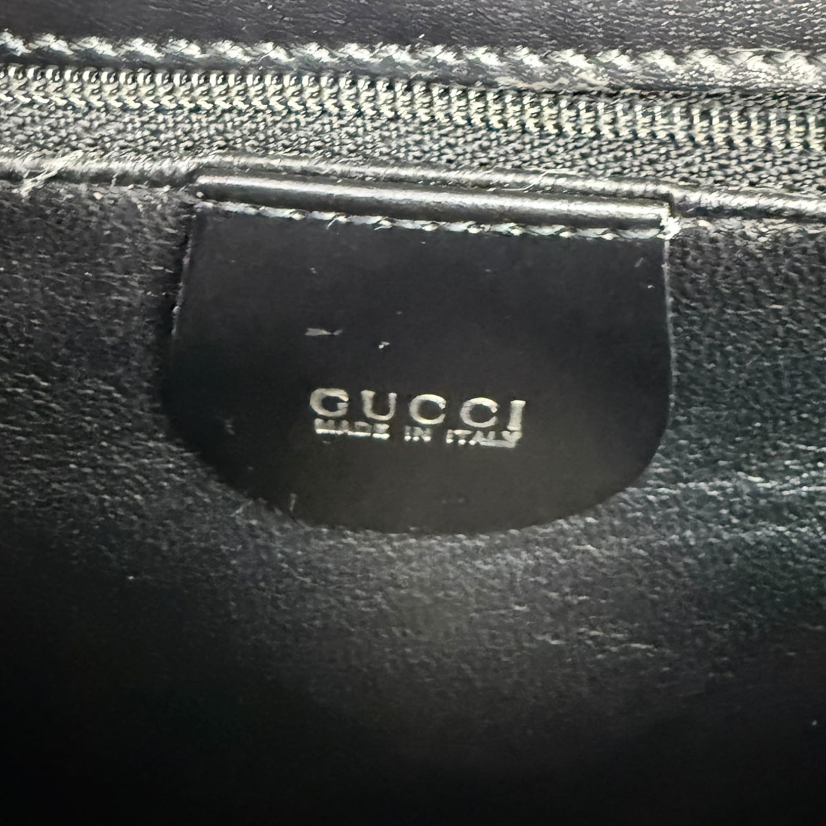 F/W 1996 Gucci By Tom Ford Black Pony Hair Gold Bar Triangle Bag