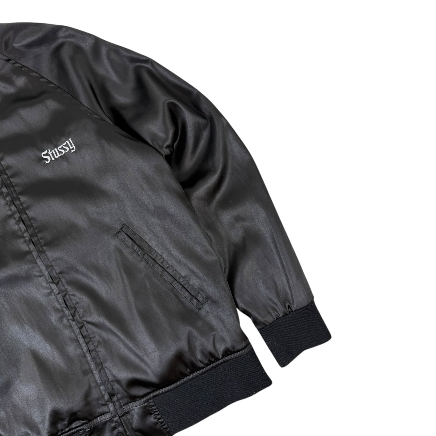 Stussy California Satin Bomber Black