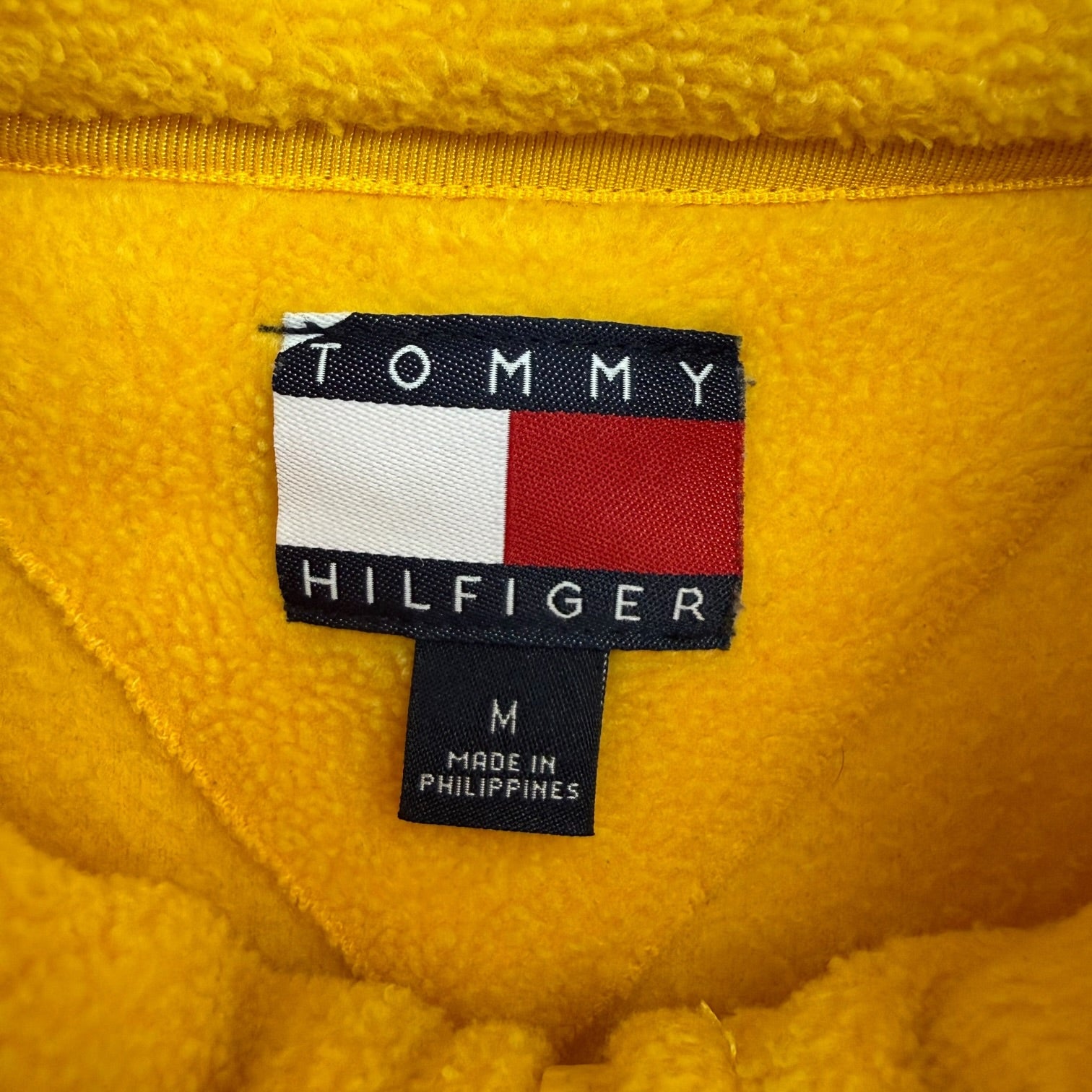 Vintage Tommy Hilfiger Fleece Quarter Zip Yellow