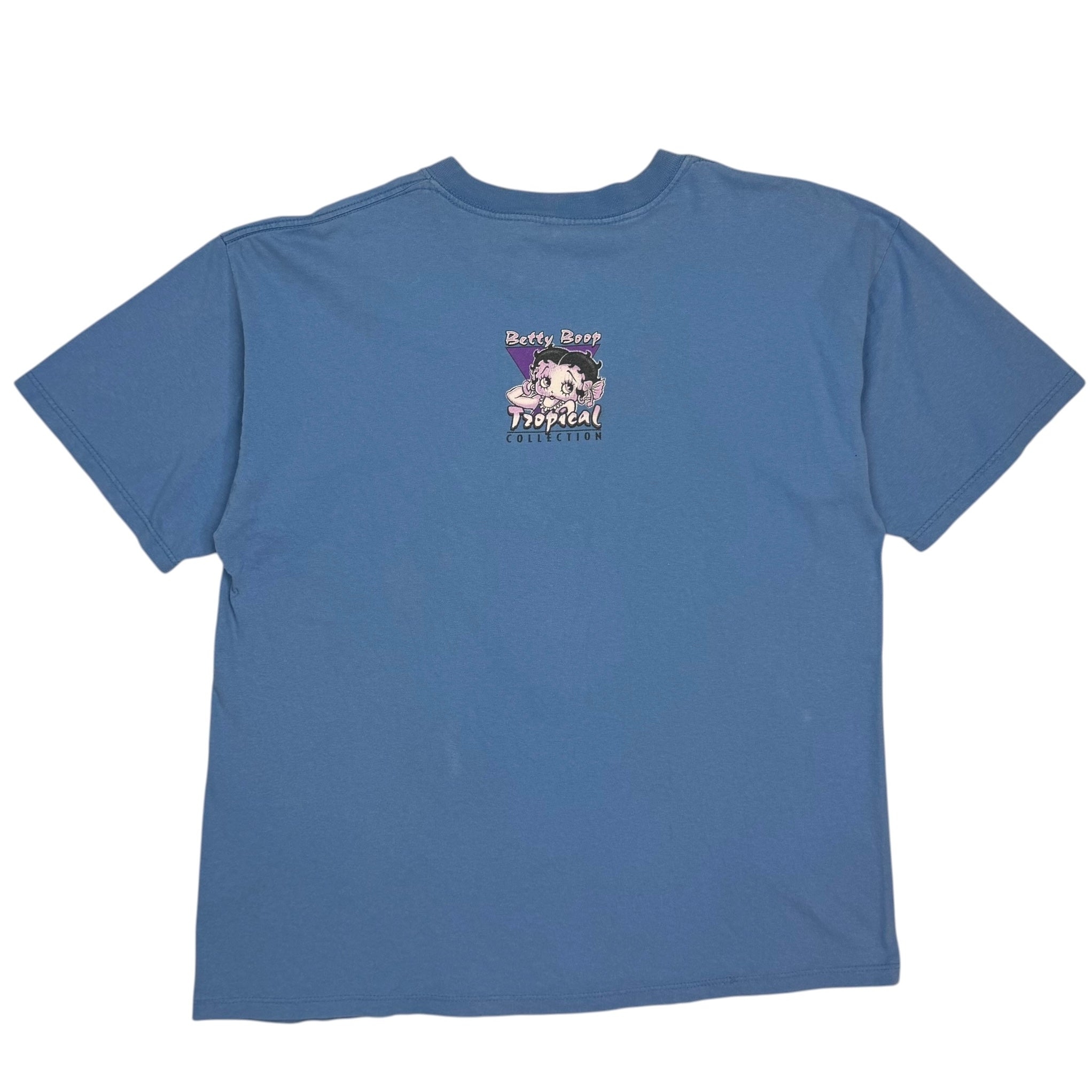 1996 Betty Boop Tropical Princess Tee Blue