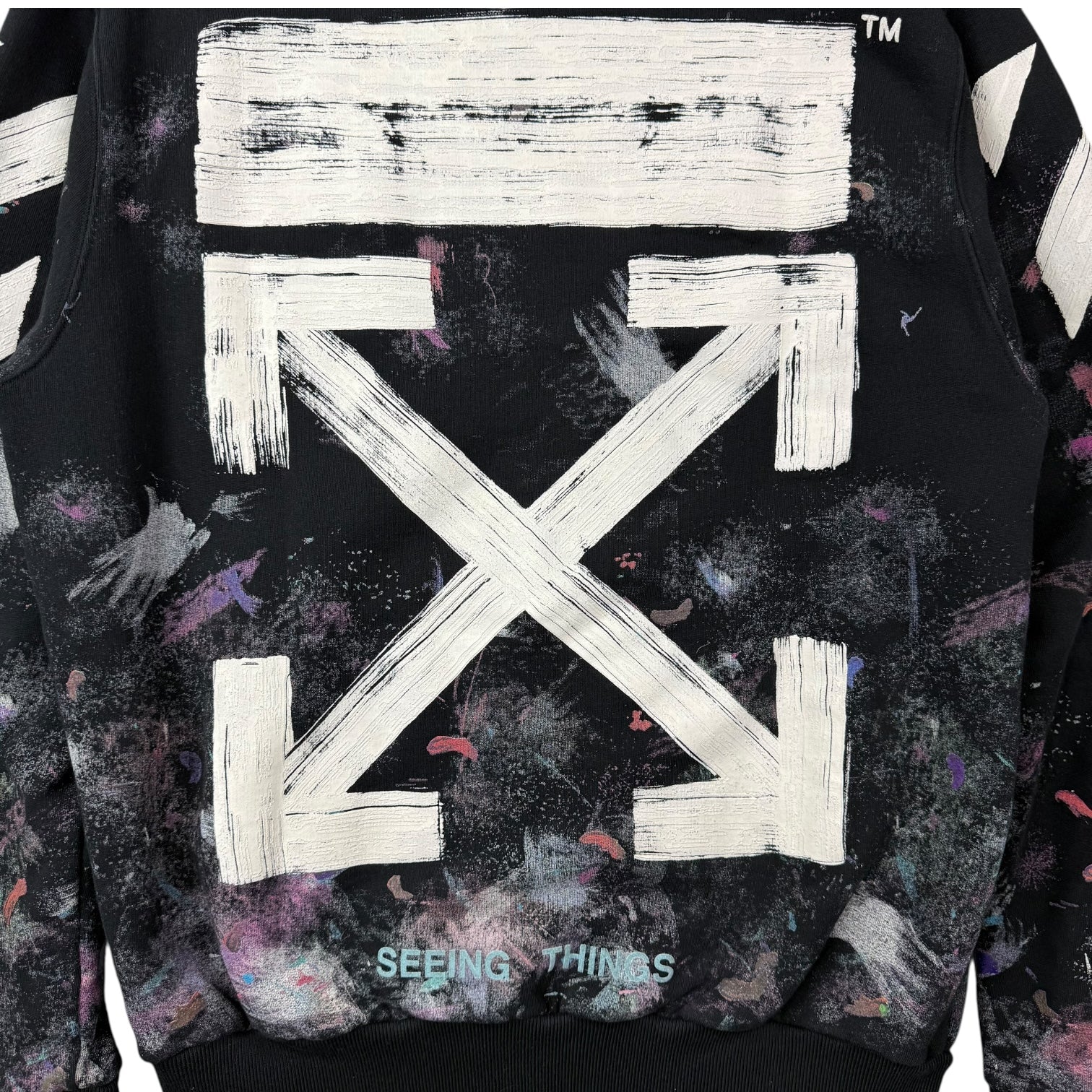 Off-White Galaxy Brushed Zip Up Hoodie Black