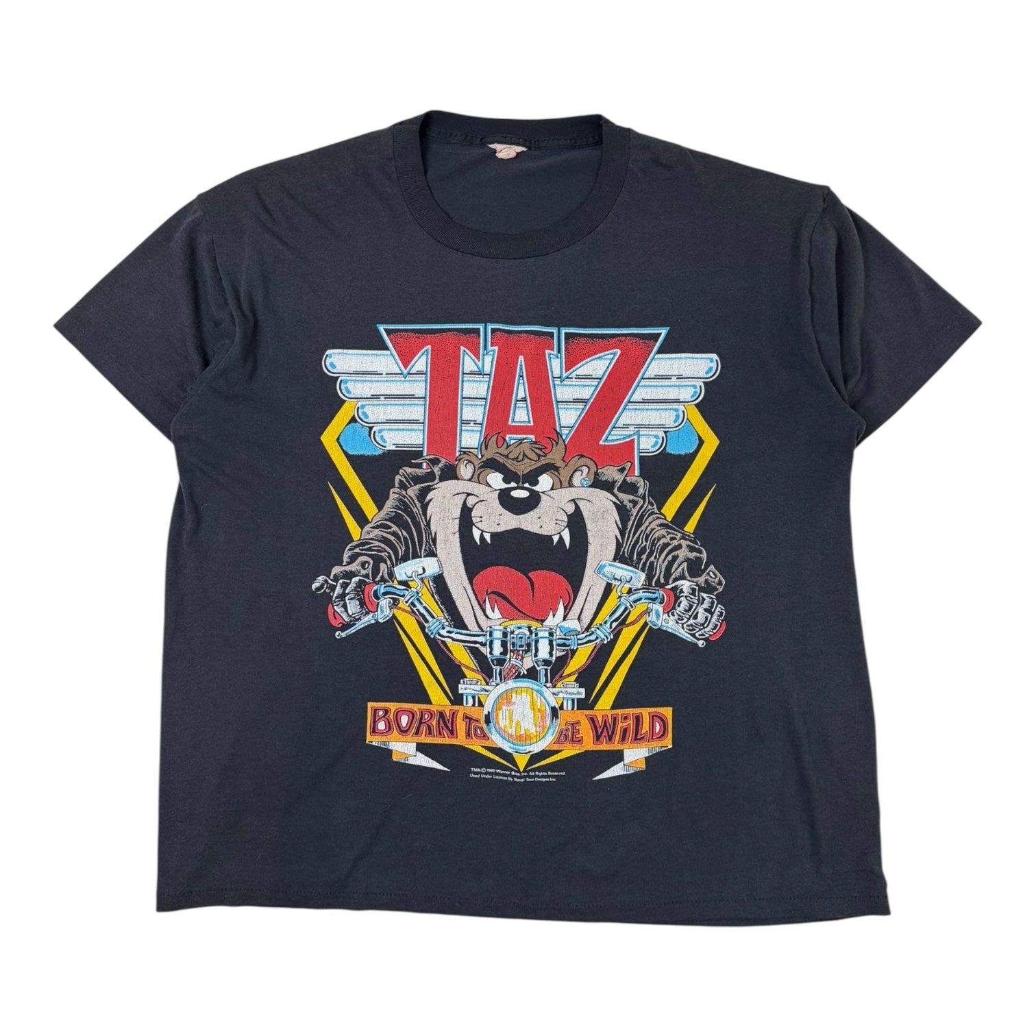 Vintage 1989 Looney Tunes Taz T-Shirt Black