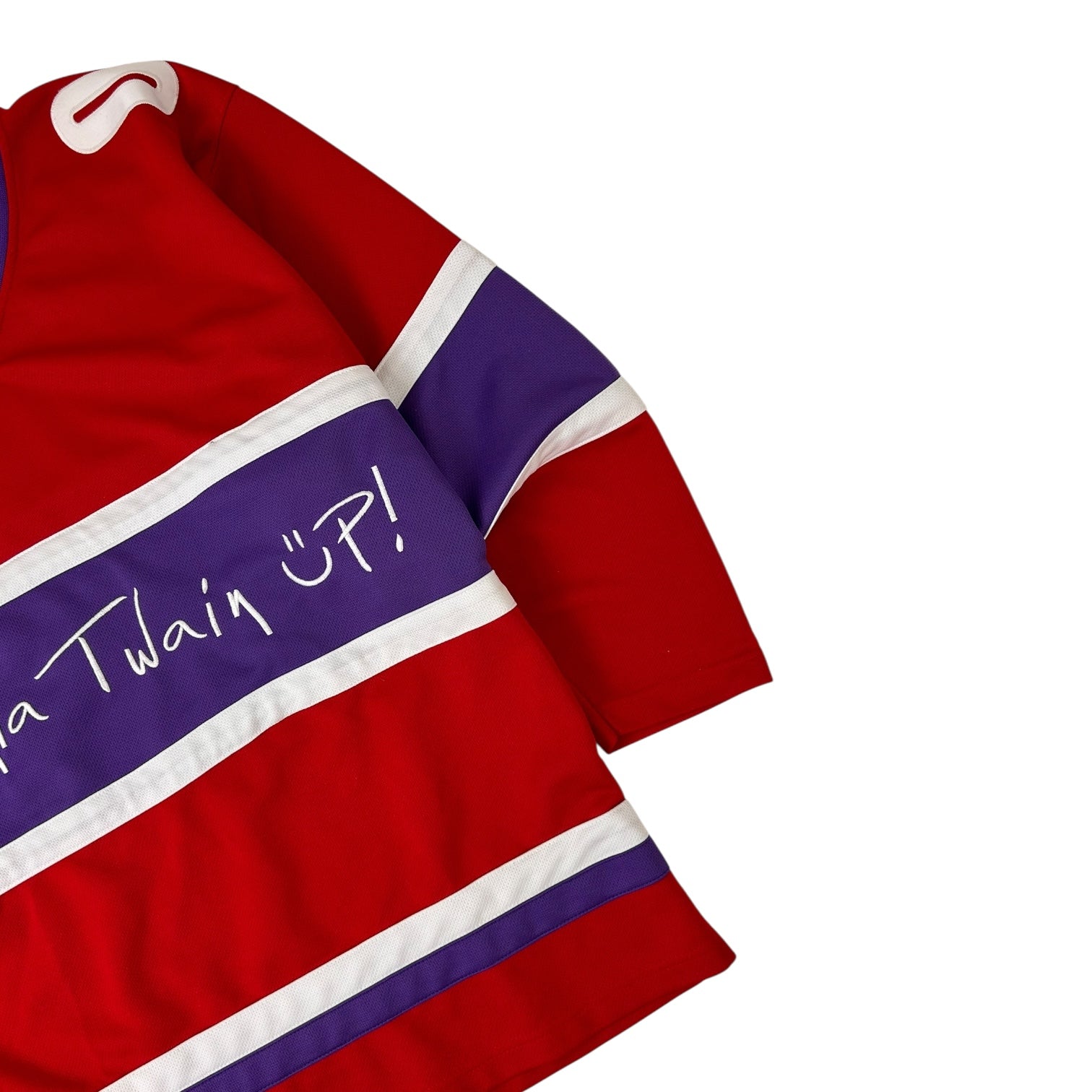 Vintage Shania Twain “Up!” Hockey Jersey Red