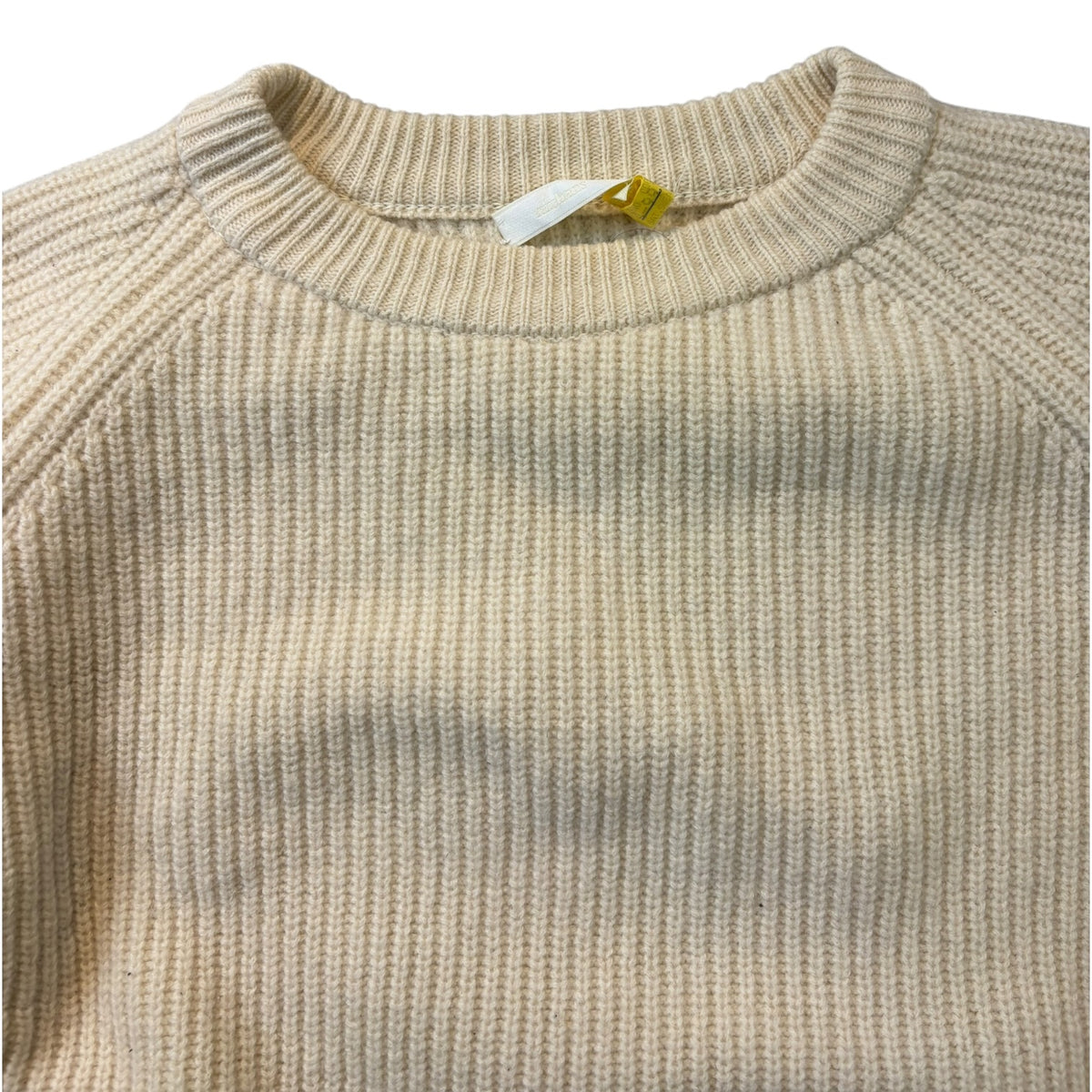 Niuhans Wool Sable Low Gauge Knit Sweater Cream