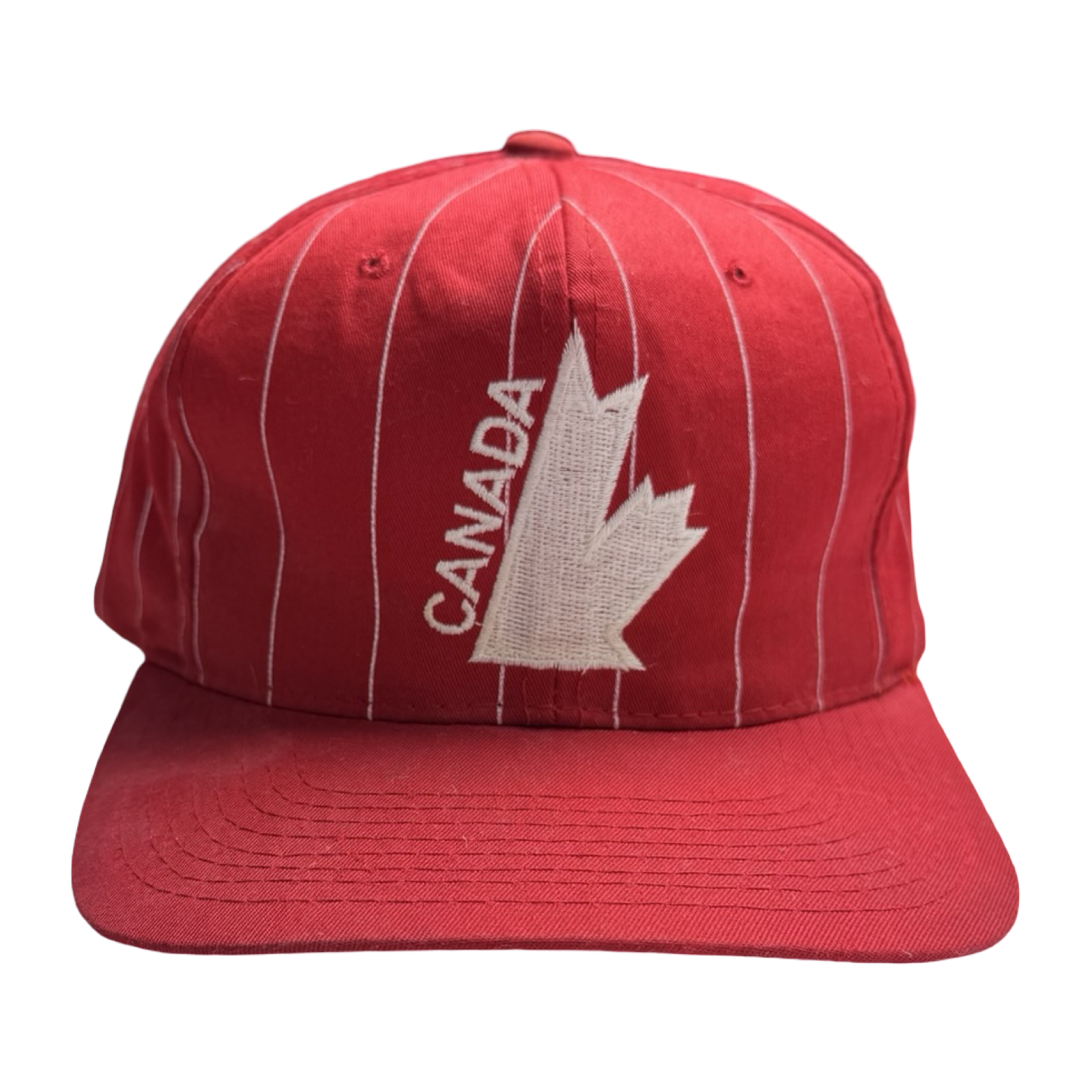 Vintage Starter Canada Pinstripe Hat Red