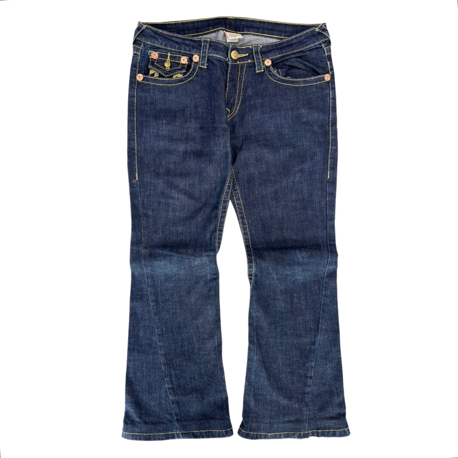(W) True Religion Y2K  Gold Joey Bootcut Jeans