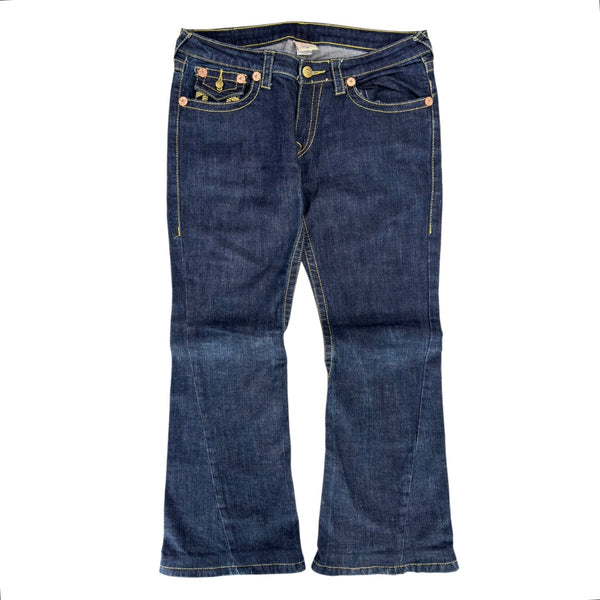 (W) True Religion Y2K  Gold Joey Bootcut Jeans