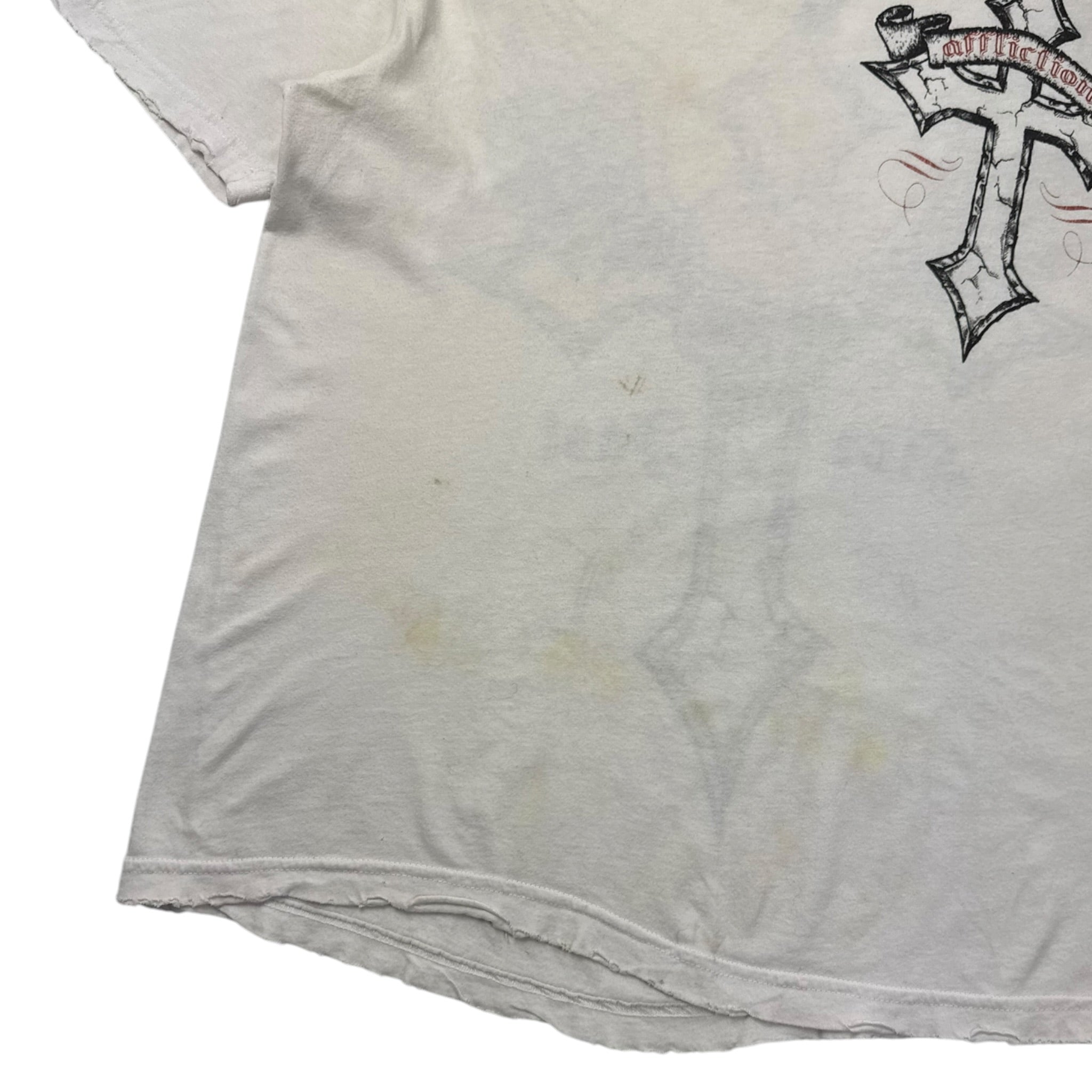 Vintage Affliction Cyber Emo Cross Angel Wings T-Shirt