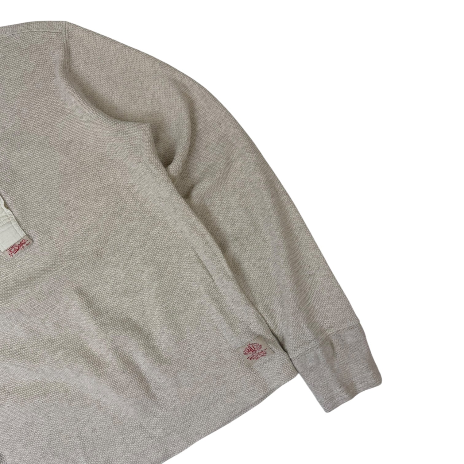 Vintage Polo Ralph Lauren Waffle Knit Henley Cream