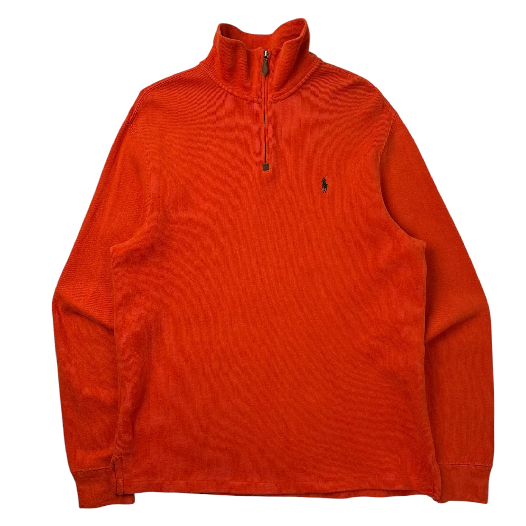 Polo Ralph Lauren Quarter Zip Fleecey Sweater Orange
