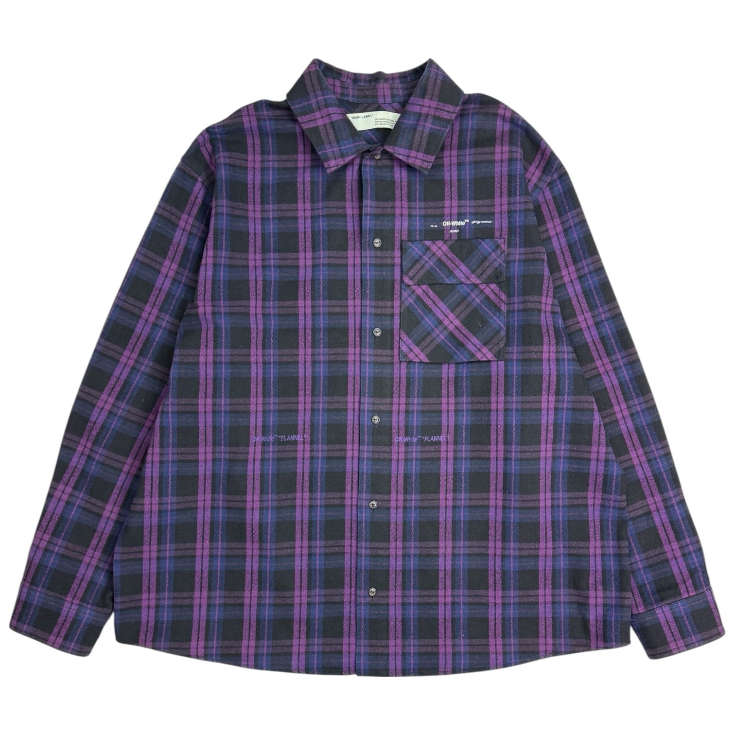 Off-White Flannel Check Shirt Purple