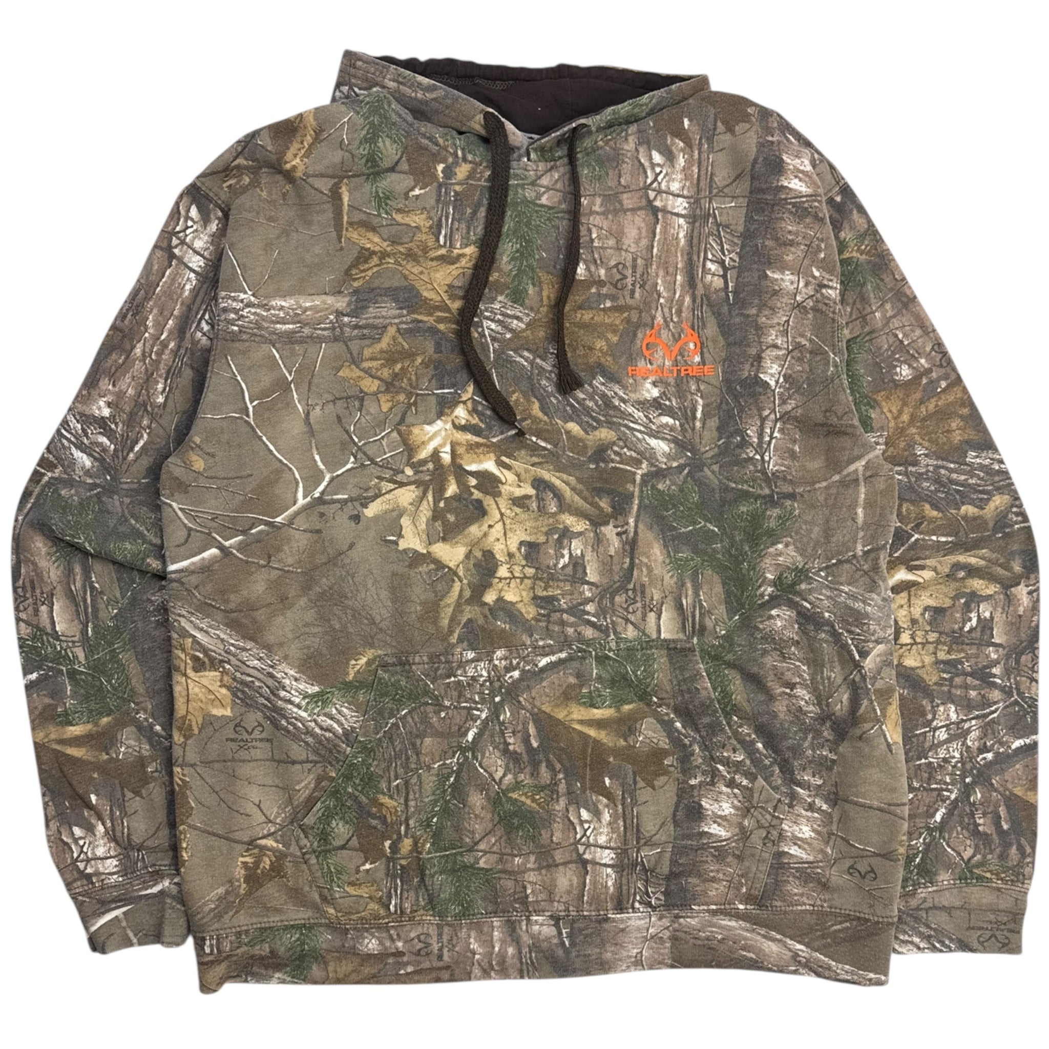 Vintage Realtree Camo Hoodie Brown Hood